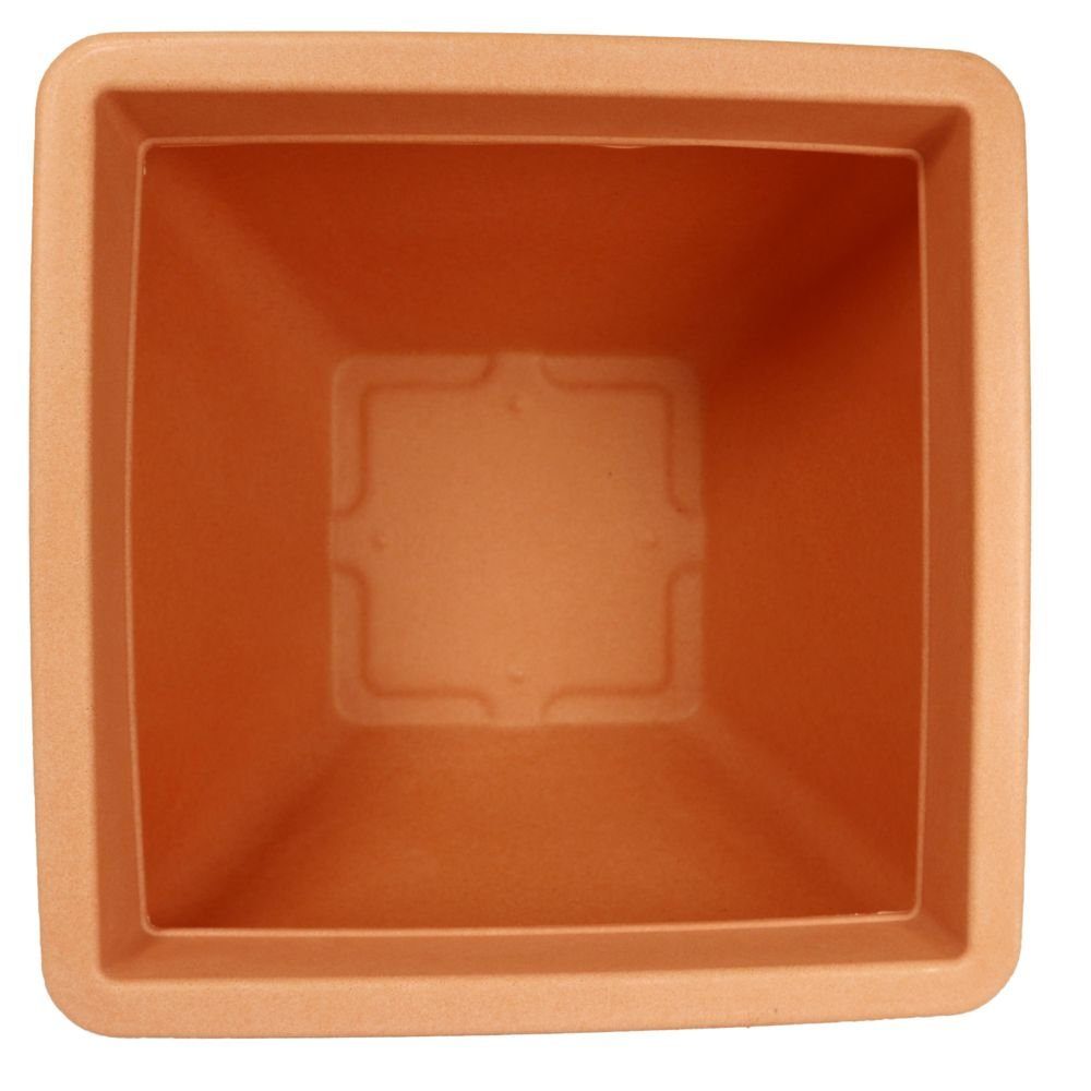 Heimwerkercenter Blumentopf MePla Quadrat Blumentopf Napoli 30x30cm, Terra, frostfester Kunstoff