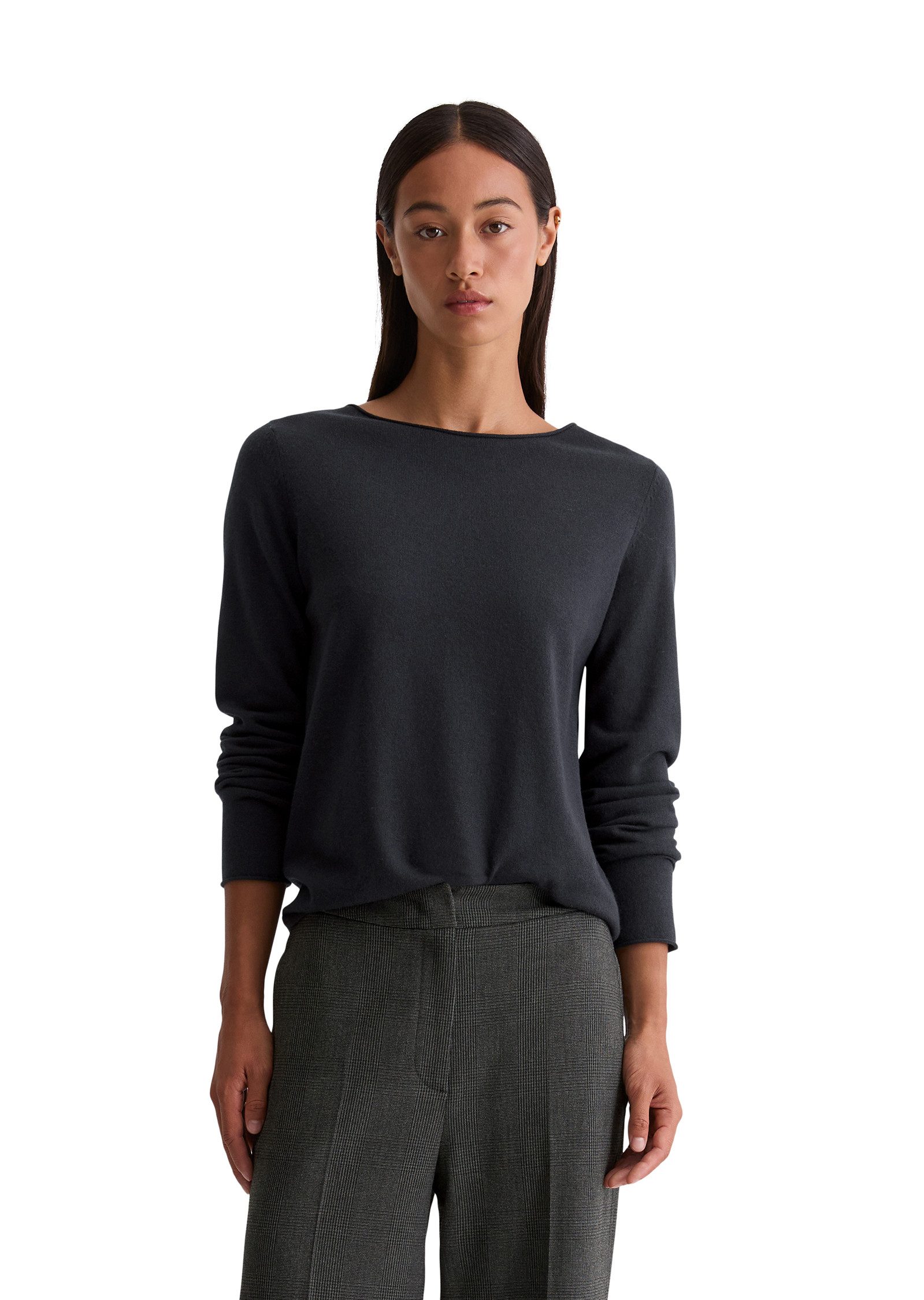 Marc O'Polo Strickpullover mit Rollkante, aus günstig online kaufen