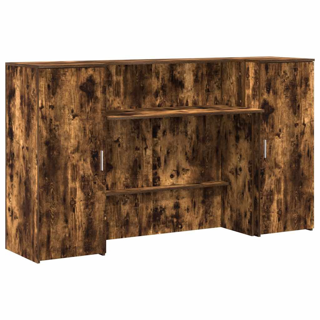 vidaXL Schreibtisch Empfangstheke Räuchereiche 180x50x103,5 cm Holzwerkstoff