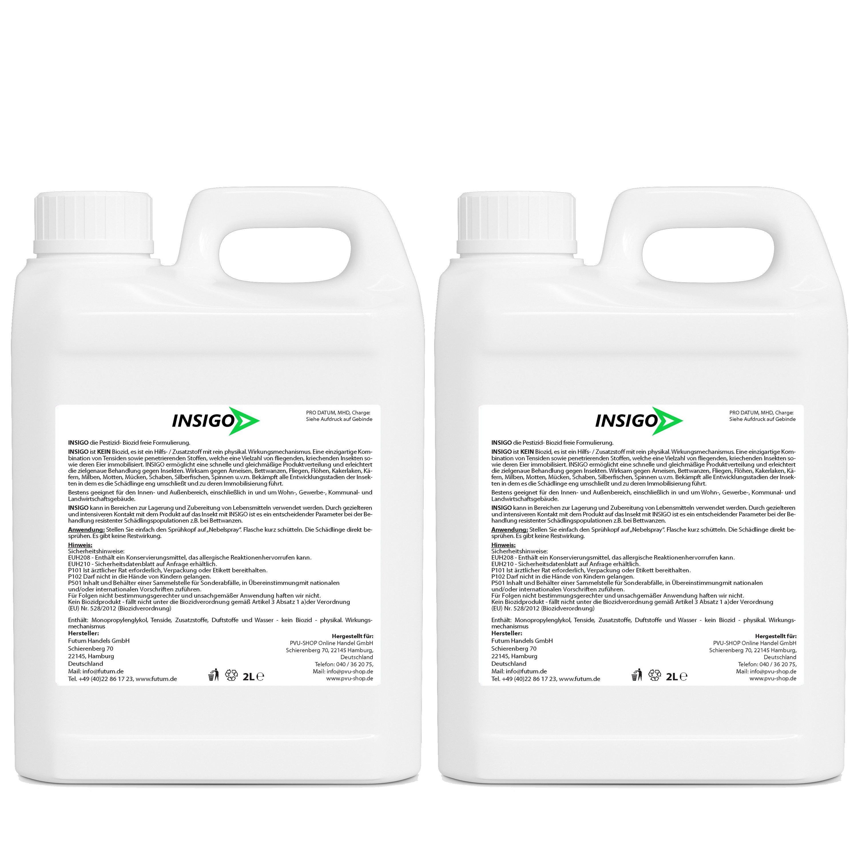 INSIGO Insektenspray Anti Floh-Spray Floh-Mittel Ungezieferspray, 4 l, biozidfreie Formel, auf Wasserbasis, geruchsarm, brennt / ätzt nicht