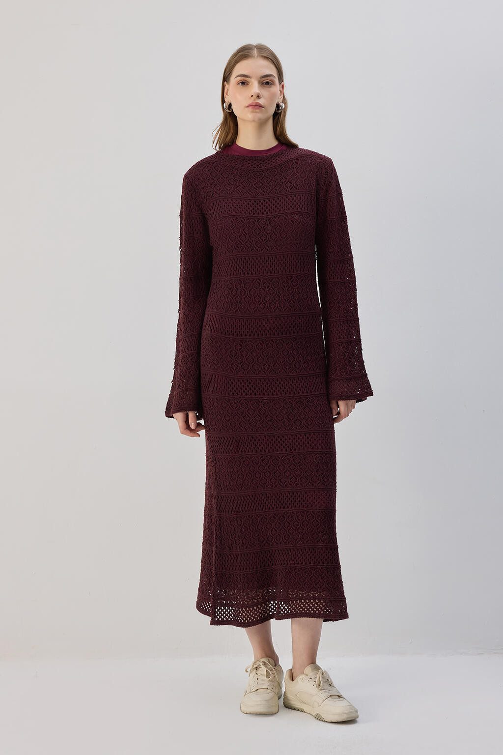 touche prive Maxikleid BAUMWOLLSTRICKKLEID