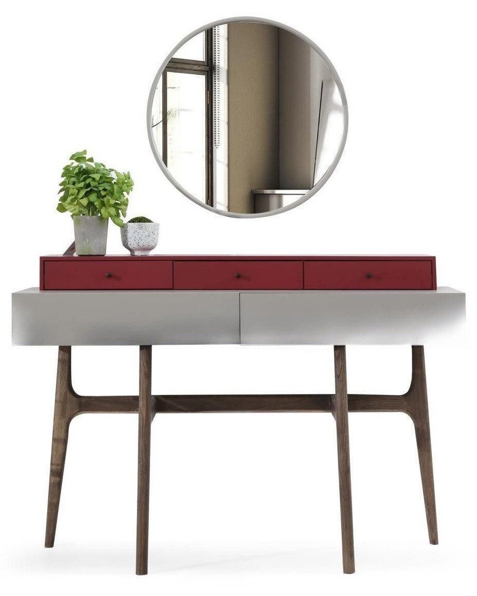 Xlmoebel Schminktisch Eleganter Make-up Tisch aus Holz für stilvolles Schlafzimmerdesign (2-St., Schminktisch mit Spiegel), Hergestellt in Europa