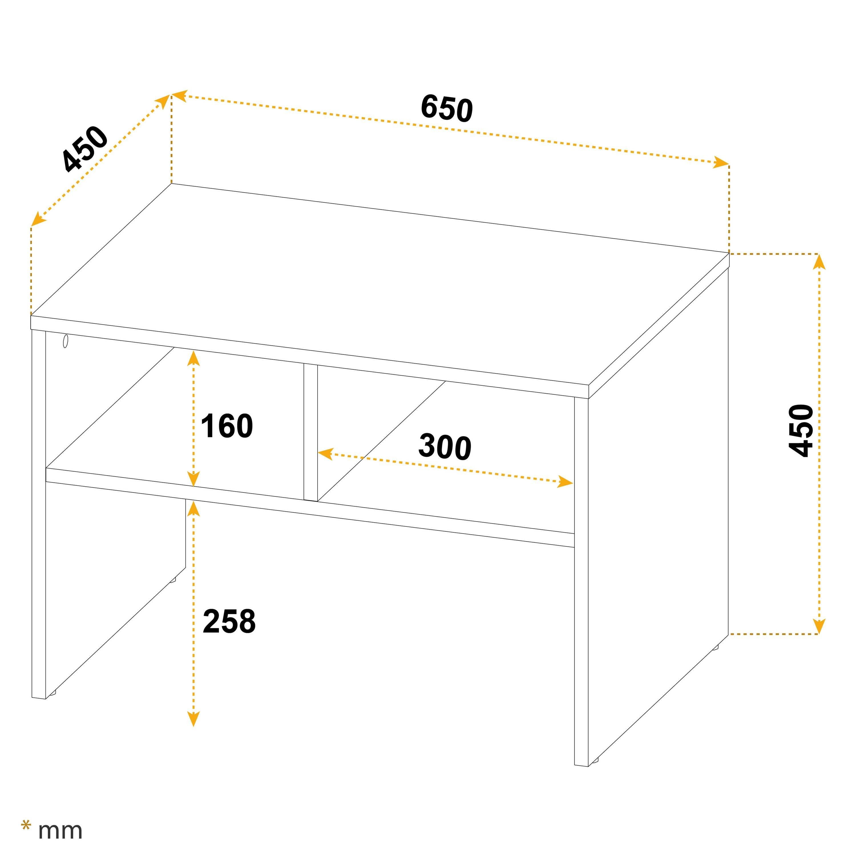 Stauraum WM097-ER, Wohnzimmer RICOO Couchtisch Beistelltisch Tisch Eiche-Rustikal Sofatisch Kaffeetisch mit