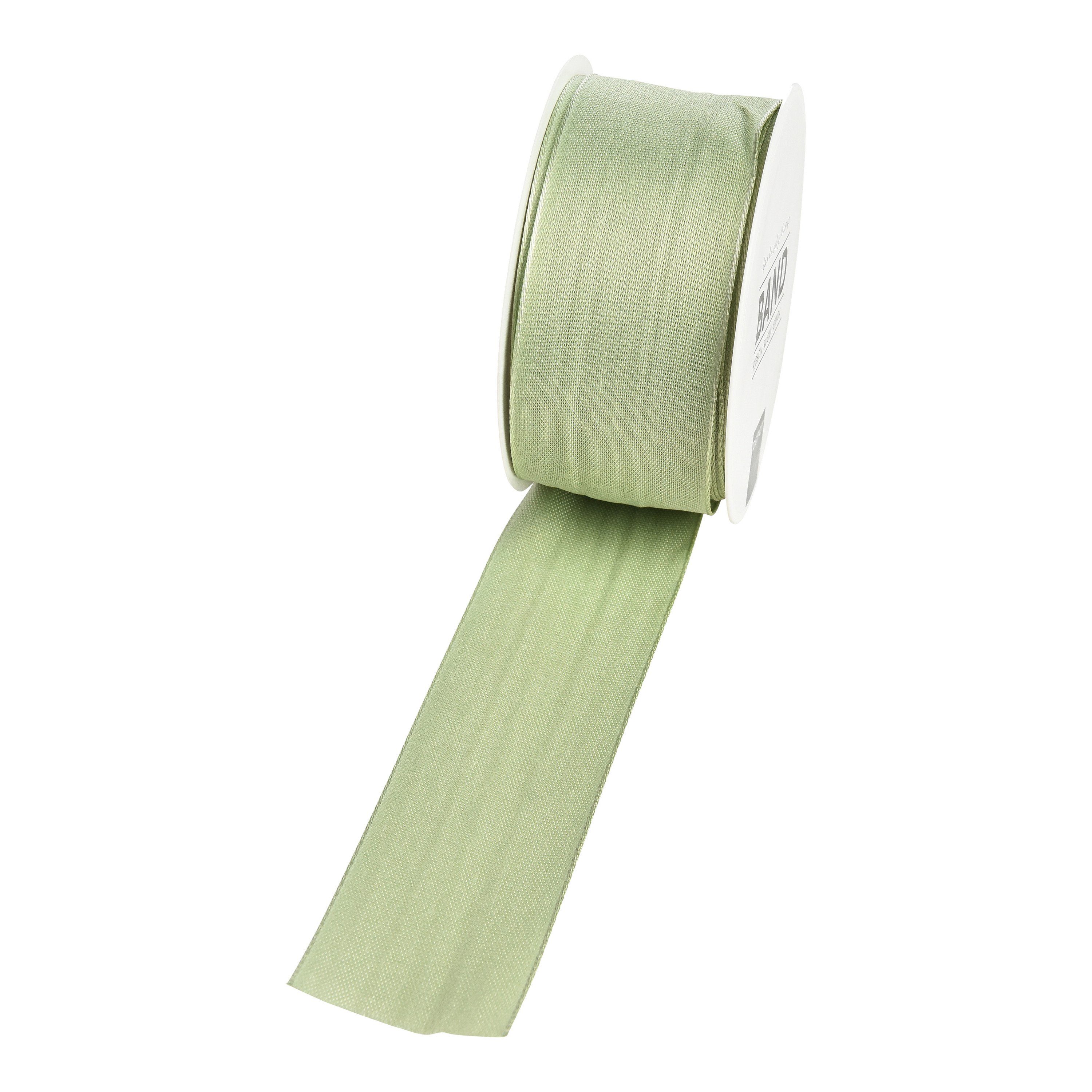 Depot Geschenkpapier Band Uni, aus Polyester, L 3 Meter, B 4 Zentimeter Hellgrün | 