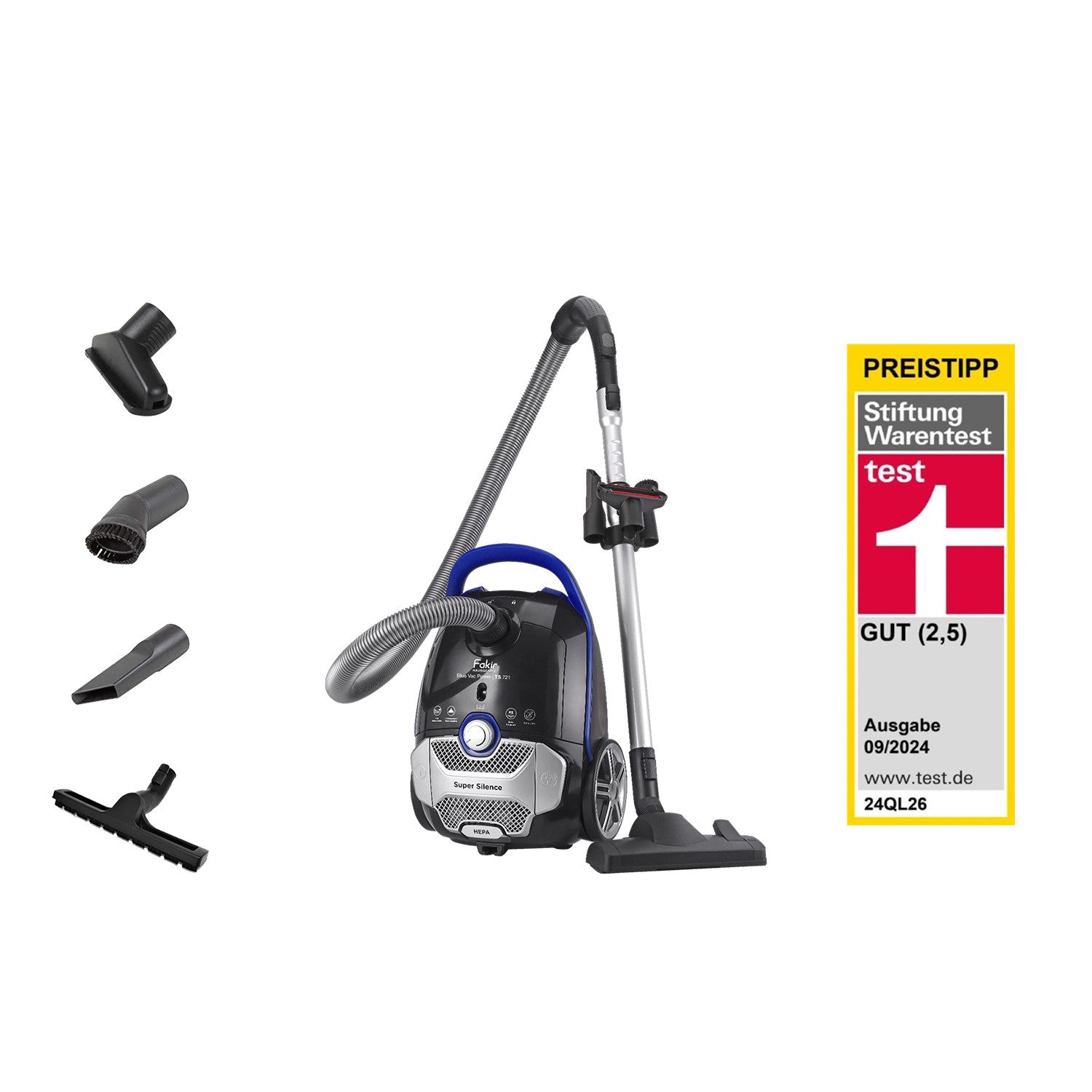 FAKIR Bodenstaubsauger FAKIR Staubsauger Blue Vac Power TS721, 800 W