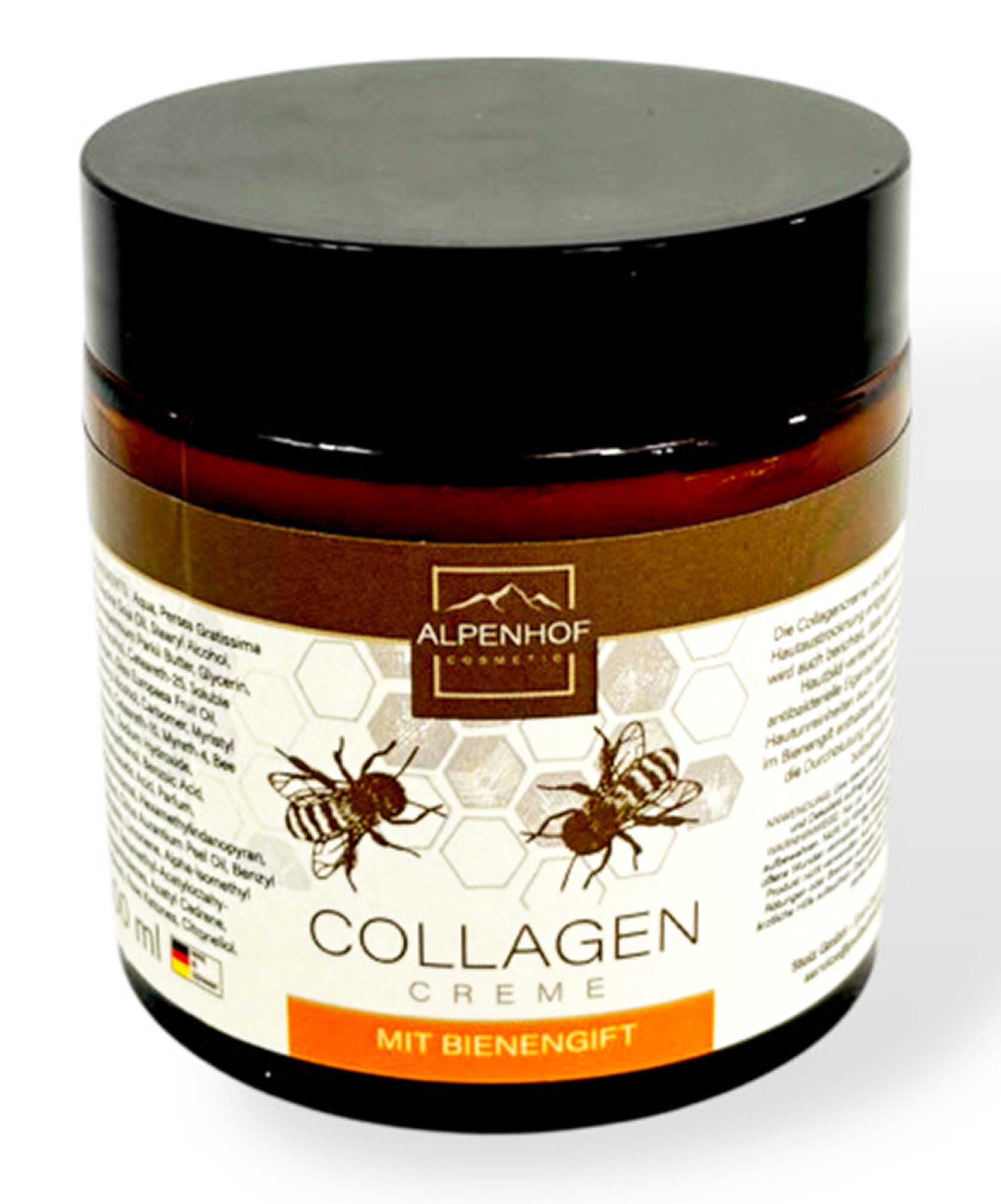 ALPENHOF Anti-Aging-Creme COLLAGEN CREME 100ml mit Bienengift Gesichtscreme Pflegecreme 62, Hautpflege Gesicht Dekolleté Pflege