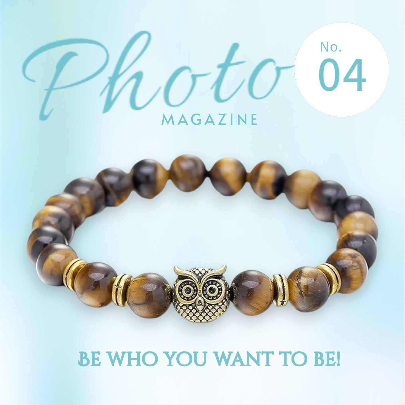 KARMA Perlenarmband Armband Damen Eule Braun, Weiß od. Schwarz Natursteine günstig online kaufen
