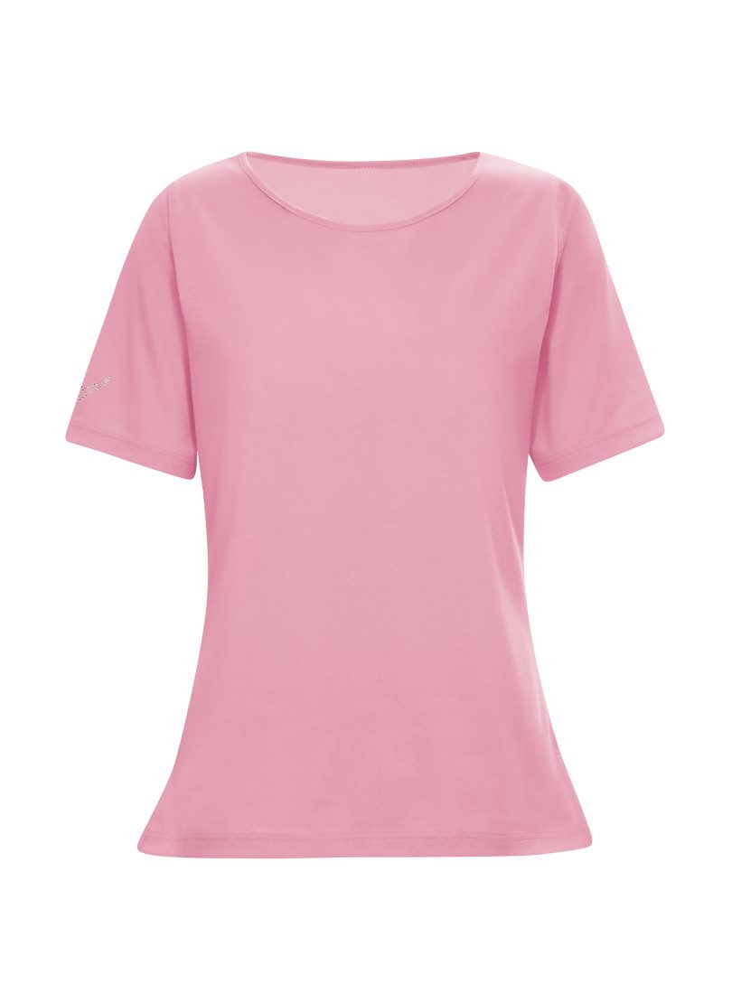 Trigema T-Shirt "TRIGEMA T-Shirt DELUXE Baumwolle mit Kristallsteinen" 1 St günstig online kaufen