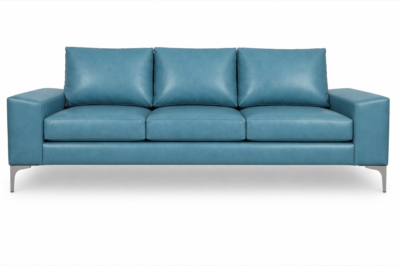 Xlmoebel 3-Sitzer Türkises XXL-Sofa aus Leder und Textil für gemütliche Stunden, Hergestellt in Europa