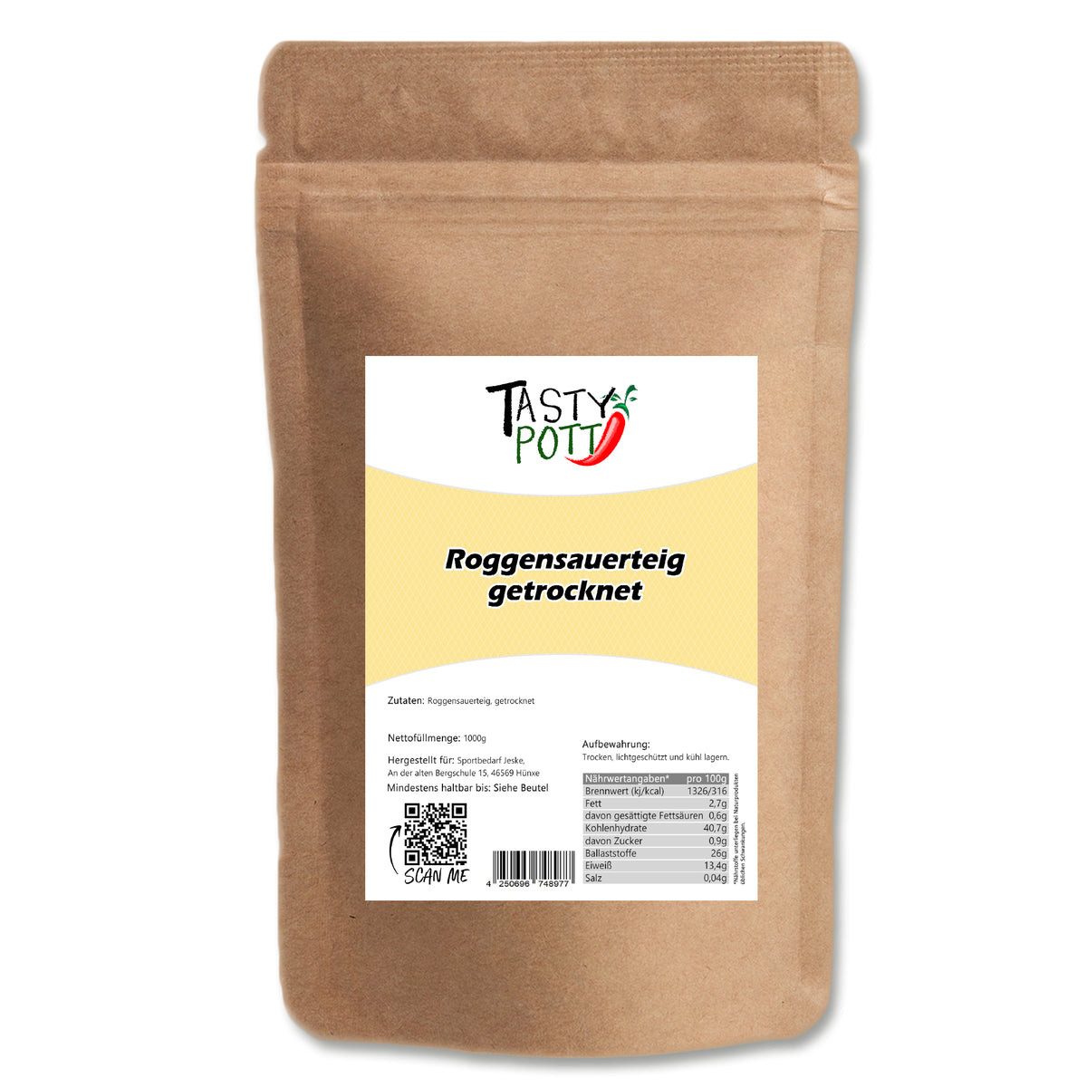 Tasty Mehl Tasty Pott Roggensauerteig Pulver - im Beutel