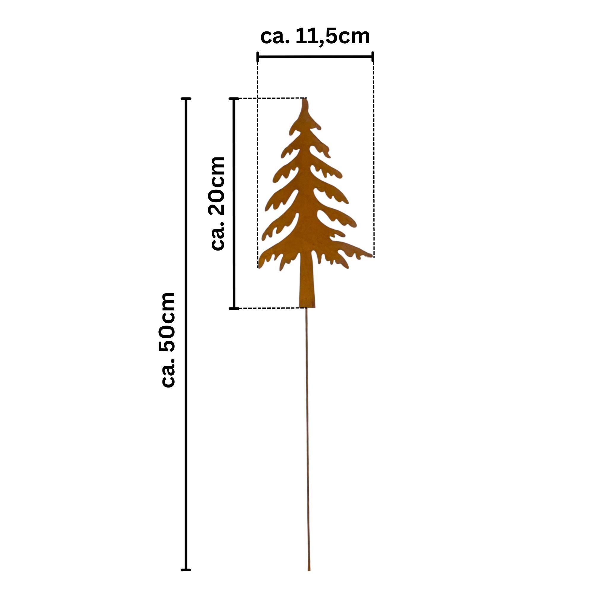 Gasper Gartenstecker Metall Stecker TANNE, Rost günstig online kaufen