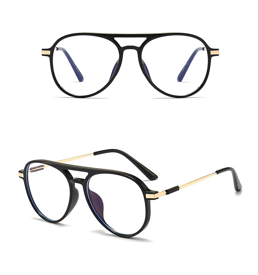 PACIEA Lesebrille Blaulichtfilter Doppelbalkenrahmen Oversized Elegant