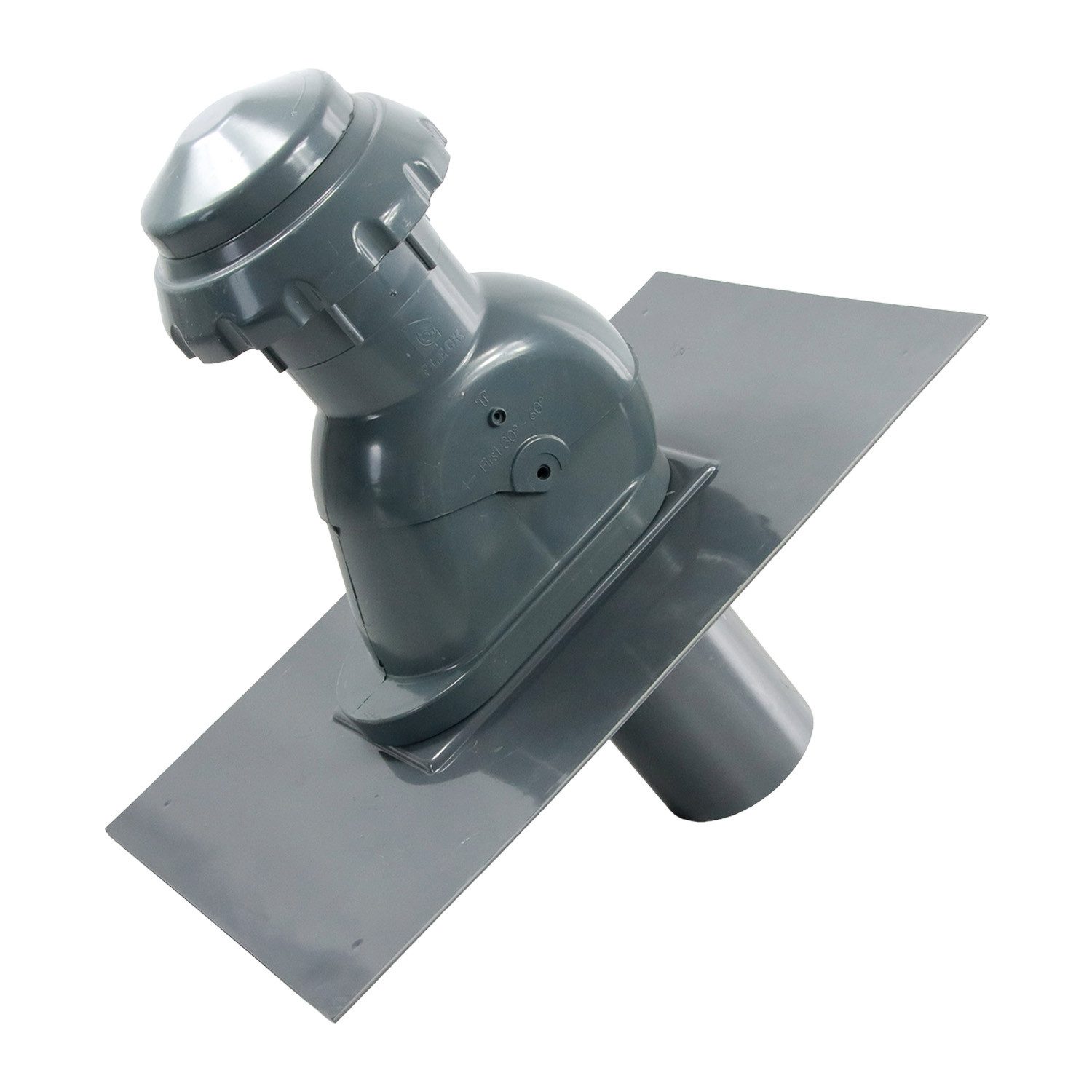 FLECK Dachdurchführung Flachdach-Sanitärlüfter Variant DN 125 Flansch aus Hart-PVC