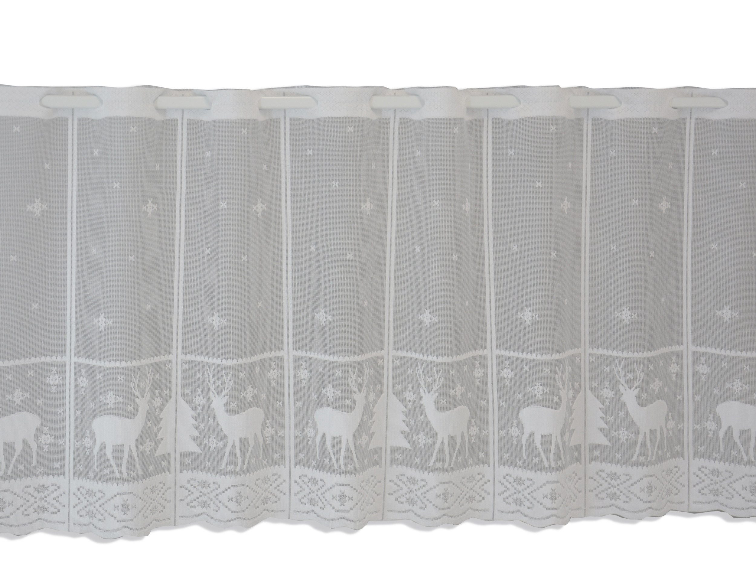 Clever-Kauf-24 Scheibengardine Scheibengardine Hirsch Schneeflocke, HxB 50x günstig online kaufen