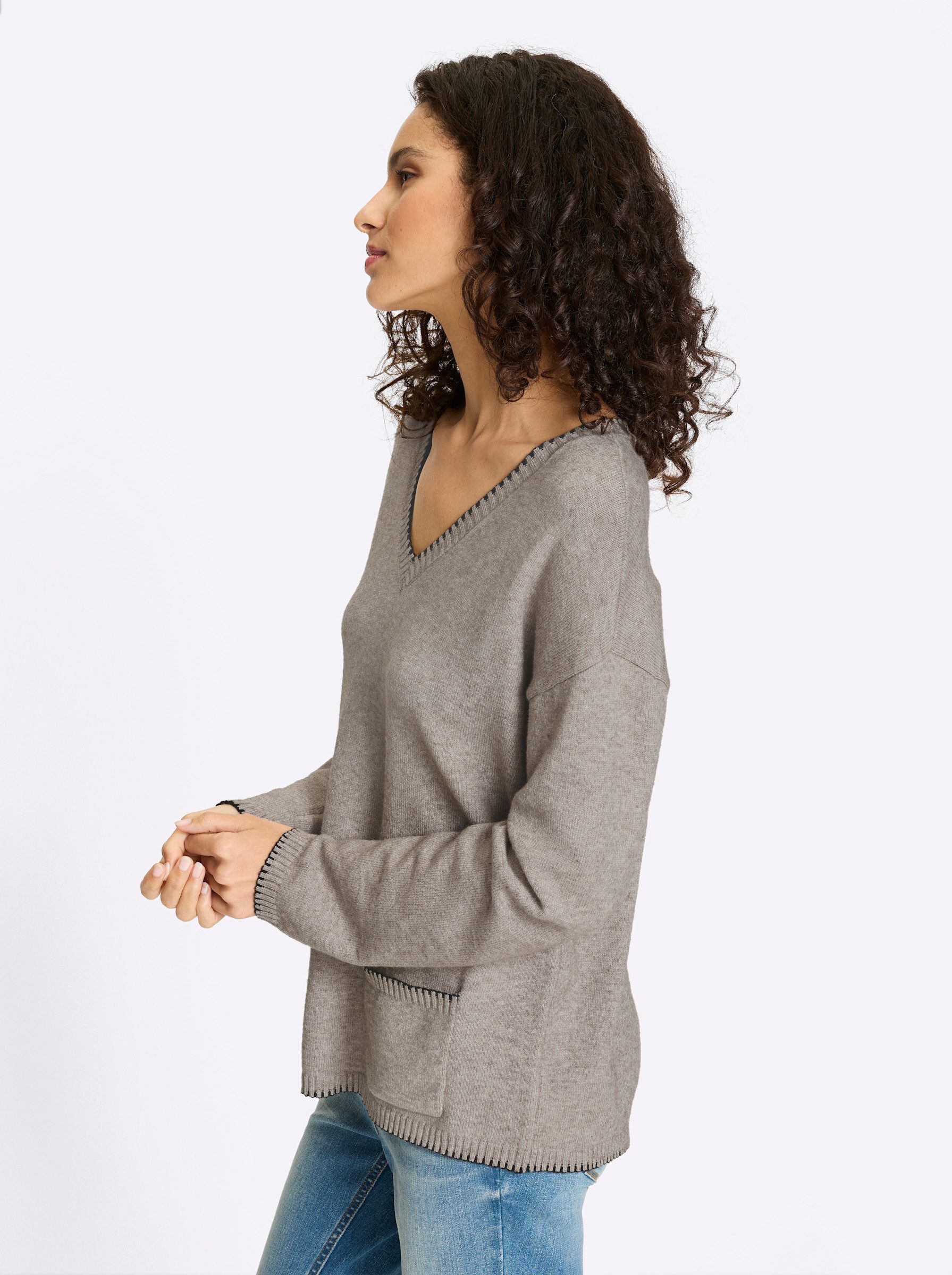 heine Strickpullover Pullover Langarm Feinstrick