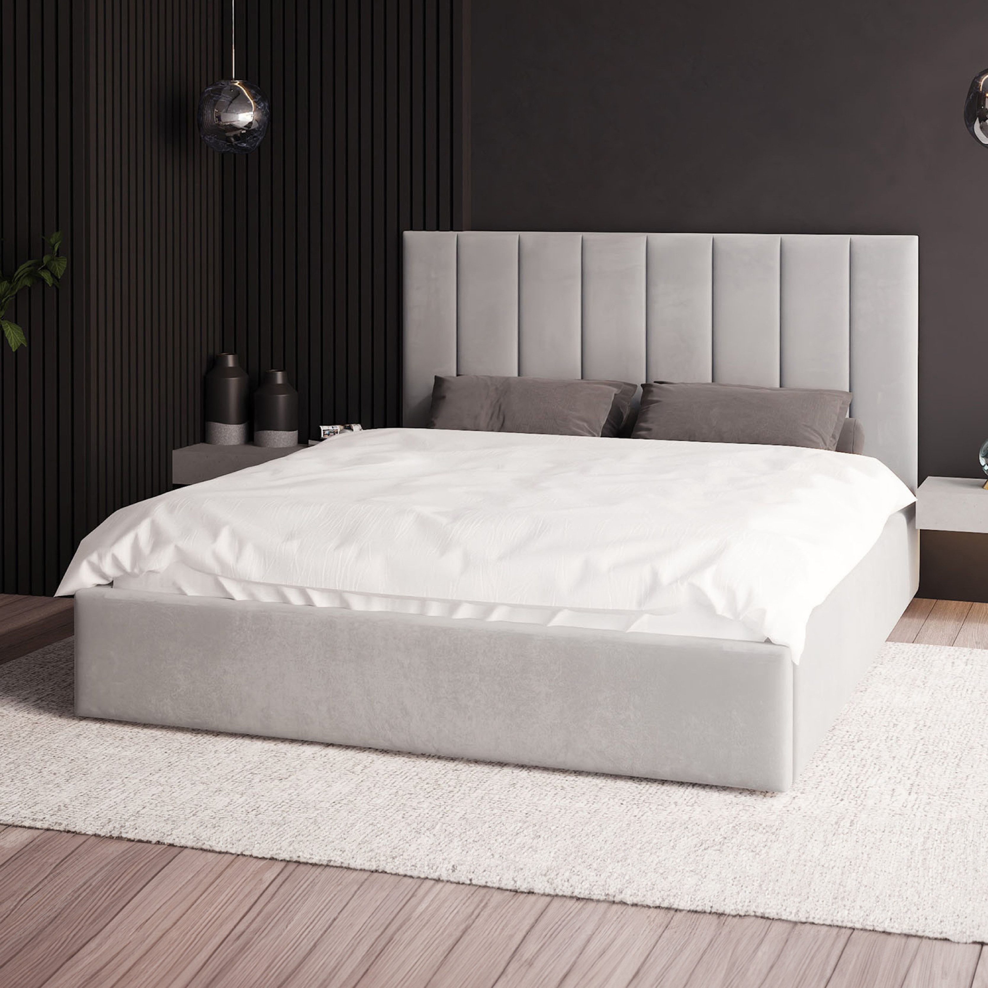 FDM Polsterbett KAJA modern mit Bettkasten MADE IN EU - mit hochwertigem Pa günstig online kaufen