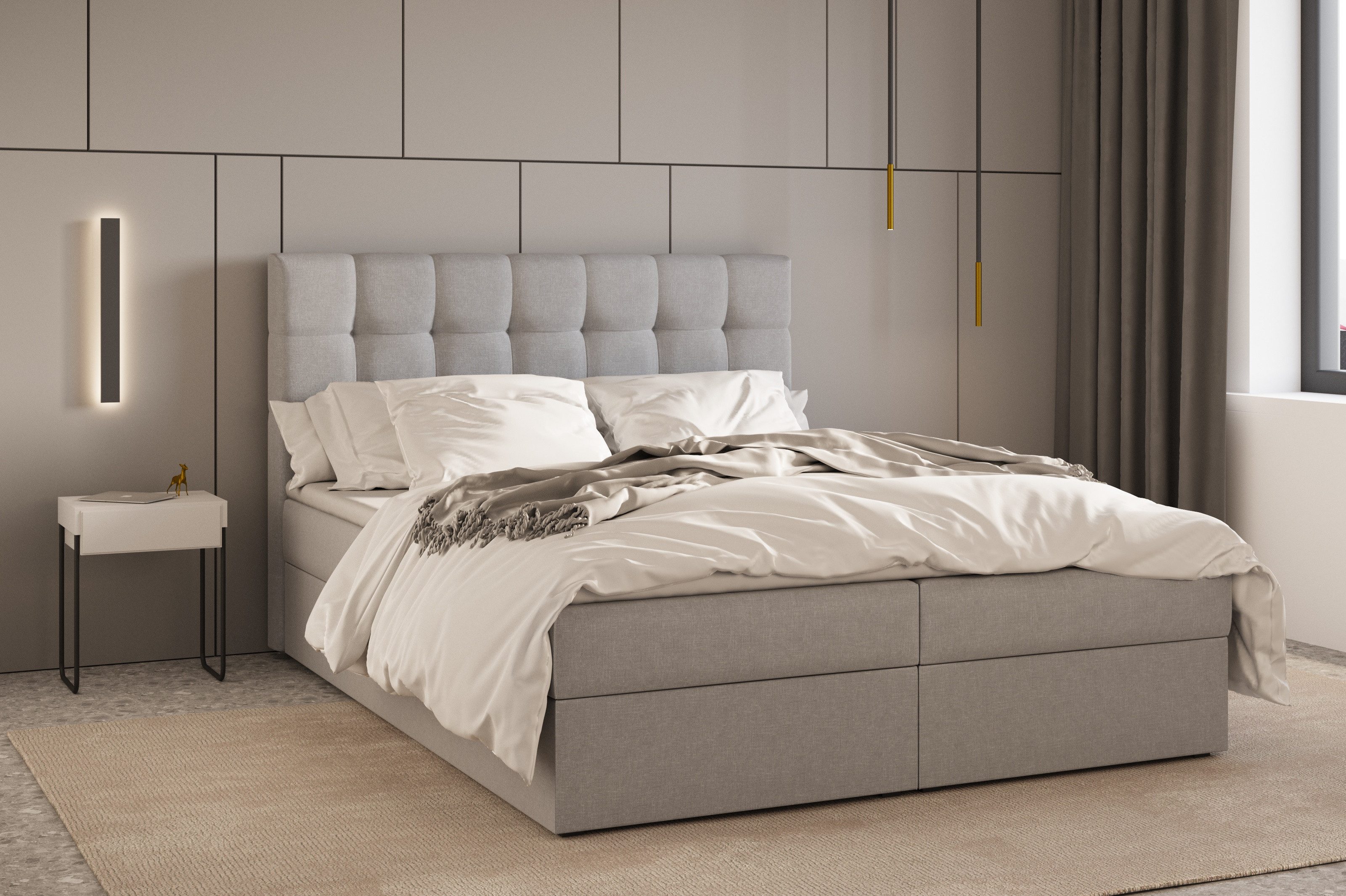 MOEBLO Boxspringbett Bett 05 (Polsterbett Kontinentalbett, Bonell, Topper, günstig online kaufen