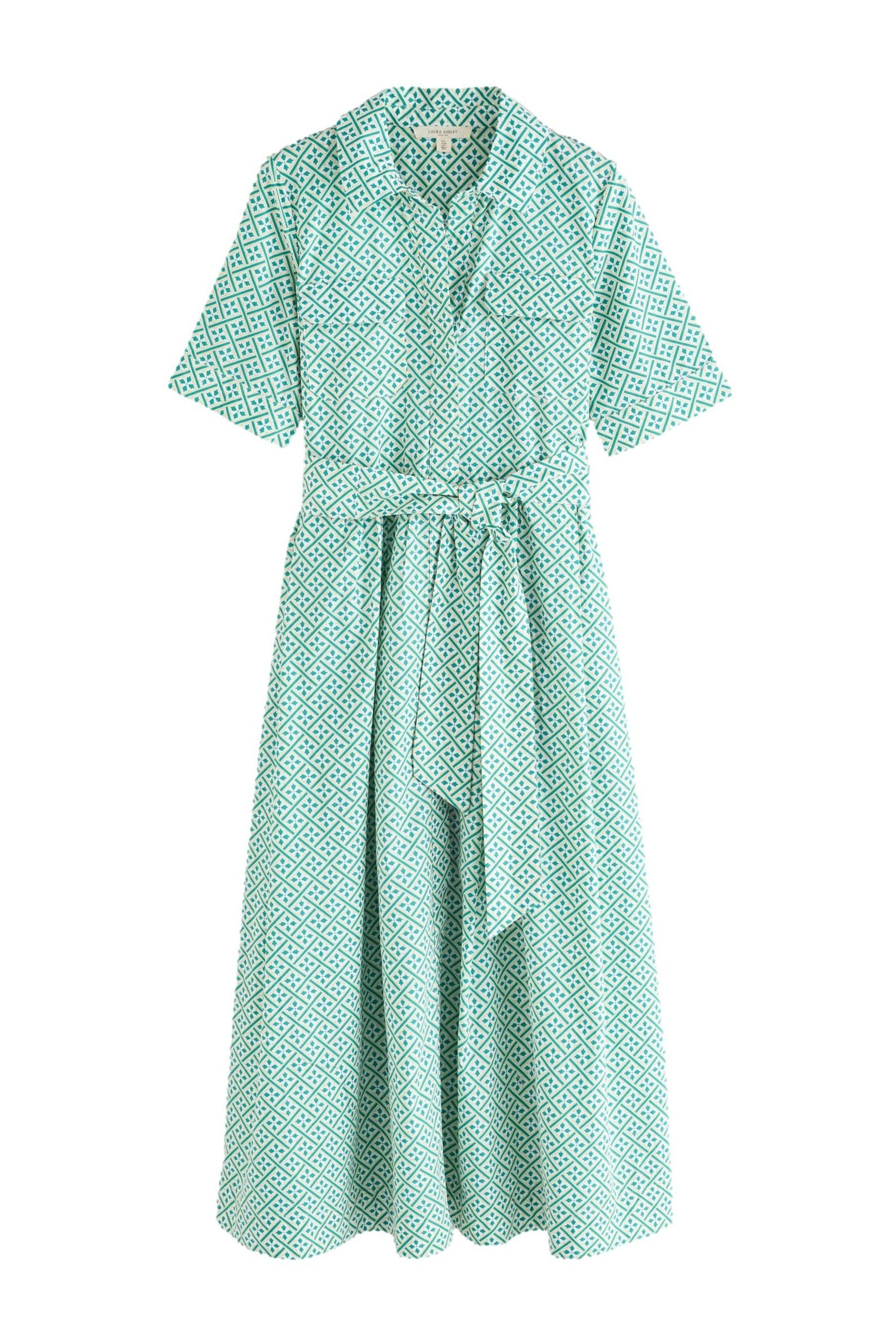 LAURA ASHLEY Druckkleid Laura Ashley Hemdkleid mit geometrischem Print (1-tlg)