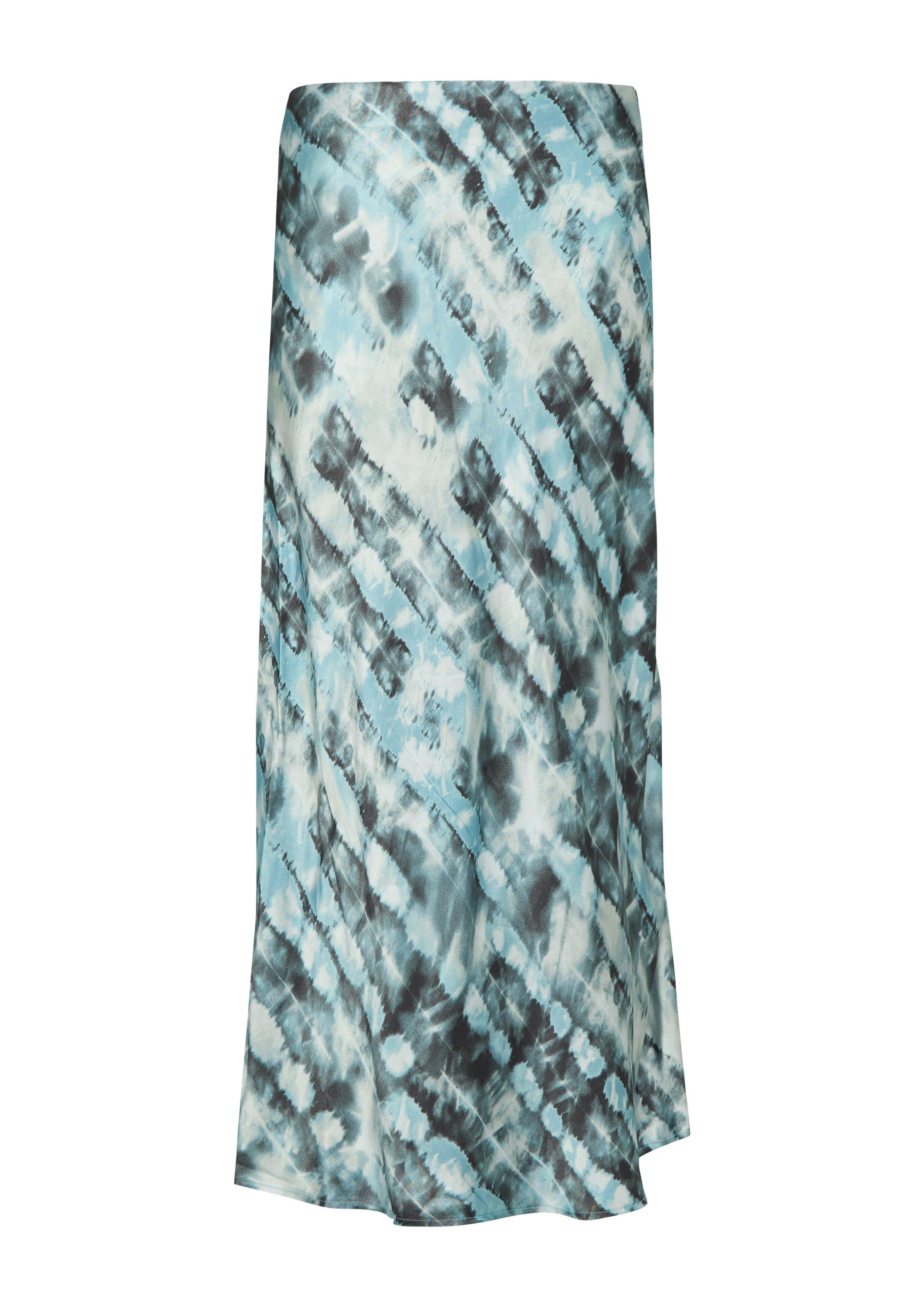 comma Maxirock Rock Satinrock mit All-over-Print