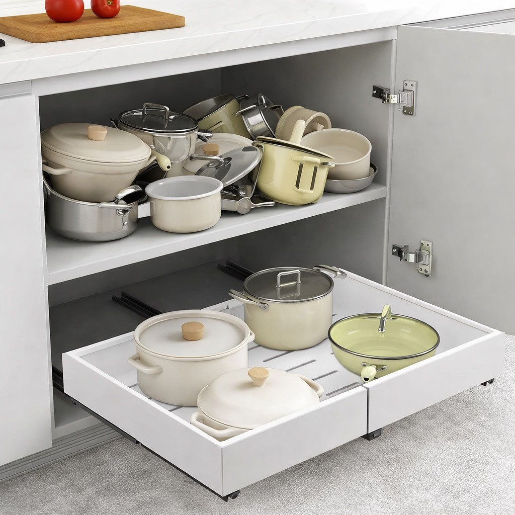 Youyijia Schubladenbox 1 Stück Teleskopschublade, Erweiterbar Ausziehbare Schubladen