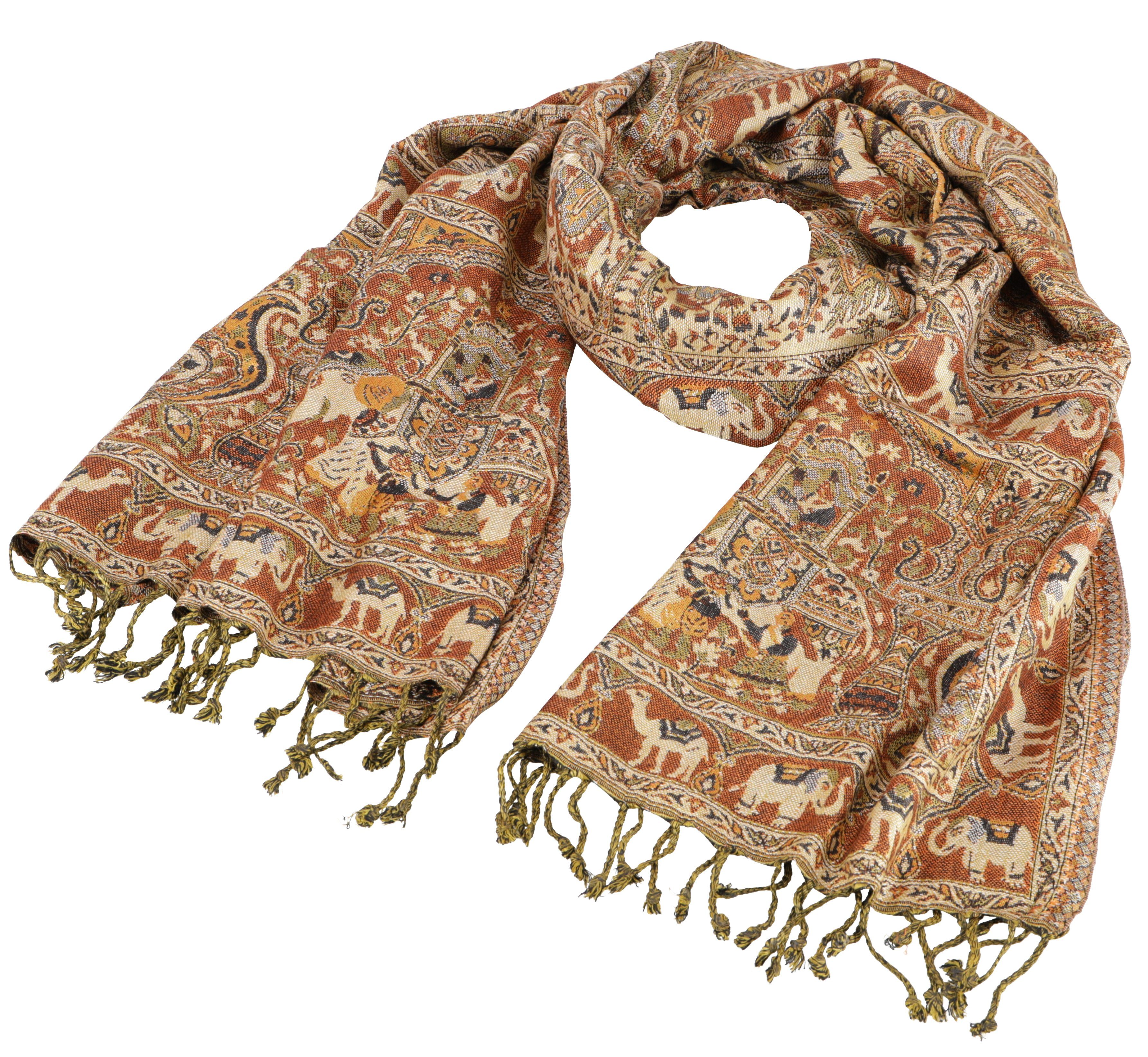 Boho.. Schal, Guru-Shop Schultertuch, Indischer Pashmina Halstuch