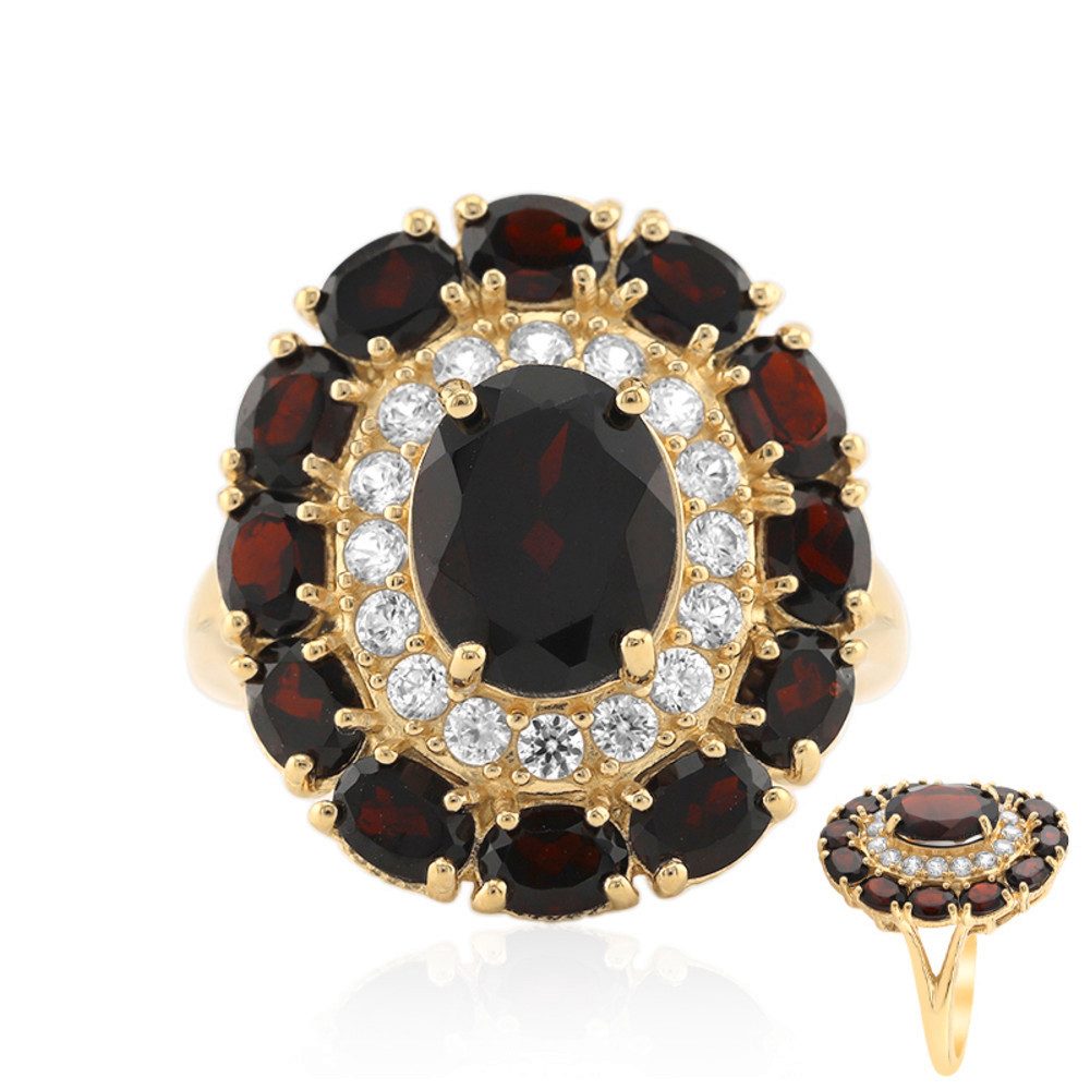 Cavill Silberring Regal Sambischer Granat Goldplattierter günstig online kaufen