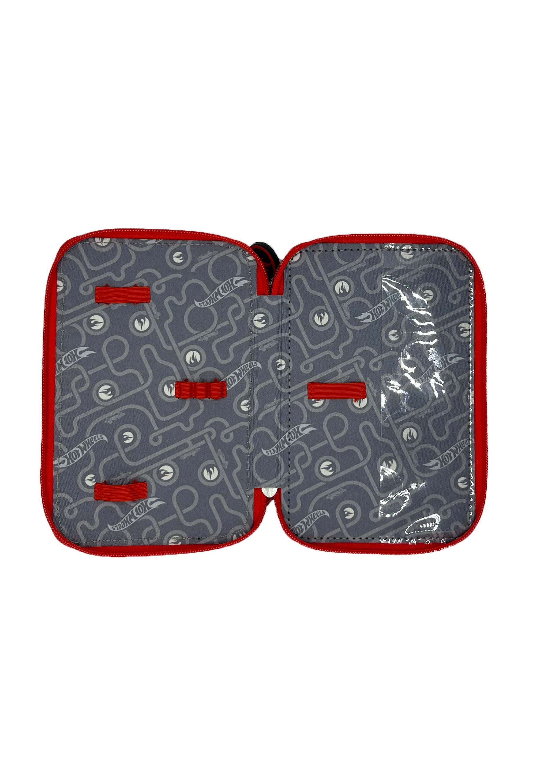 Hot Wheels Federmäppchen Kinder Mäppchen Federmappe Etui mit Inhalt