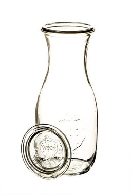 WECK Karaffe 6x Saftflaschen 530 ml mit Deckel RR 60 Flaschen, (6-tlg)