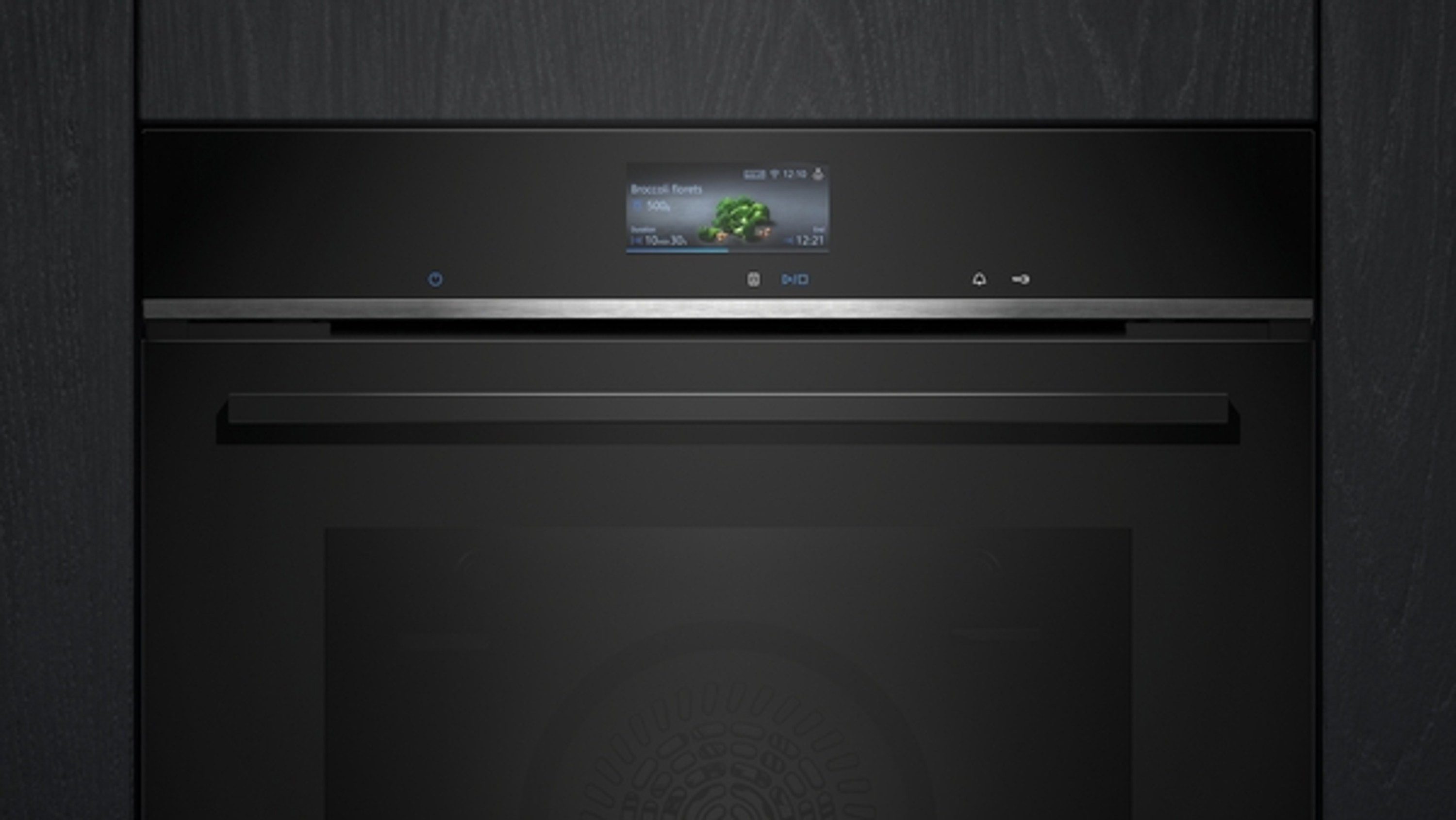 SIEMENS Einbaubackofen iQ700 HB776G1B1, mit Auszug nachrüstbar, Pyrolyse Selbstreinigung, WiFi-fähig, Backofenassistent