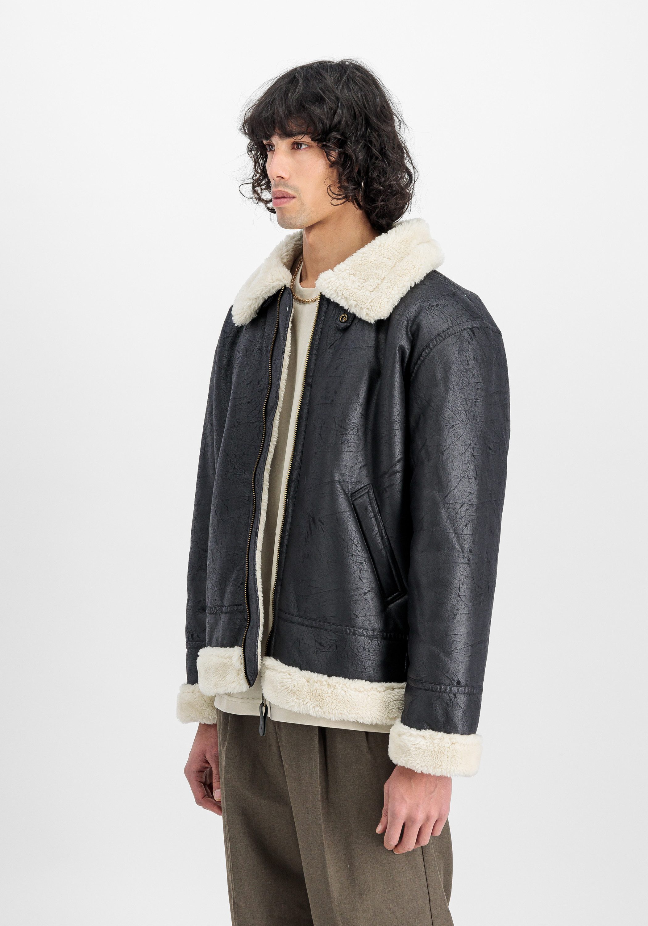 Alpha Industries Lederjacke B-3 Faux Leather