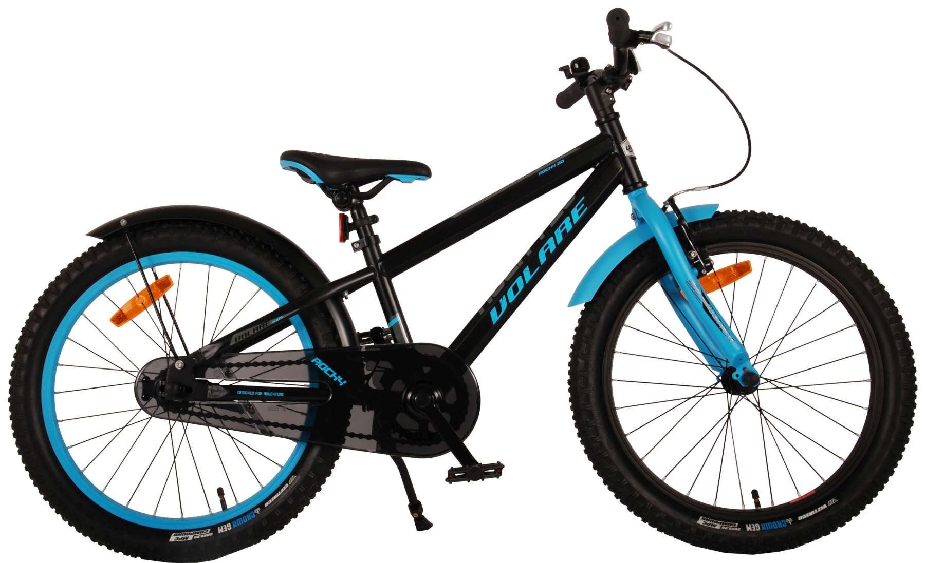 LeNoSa Kinderfahrrad 20 Zoll • Big Tires • Fahrrad für Kinder • Prime Collection • Alter 6+, 0 Gang schwarz / blau
