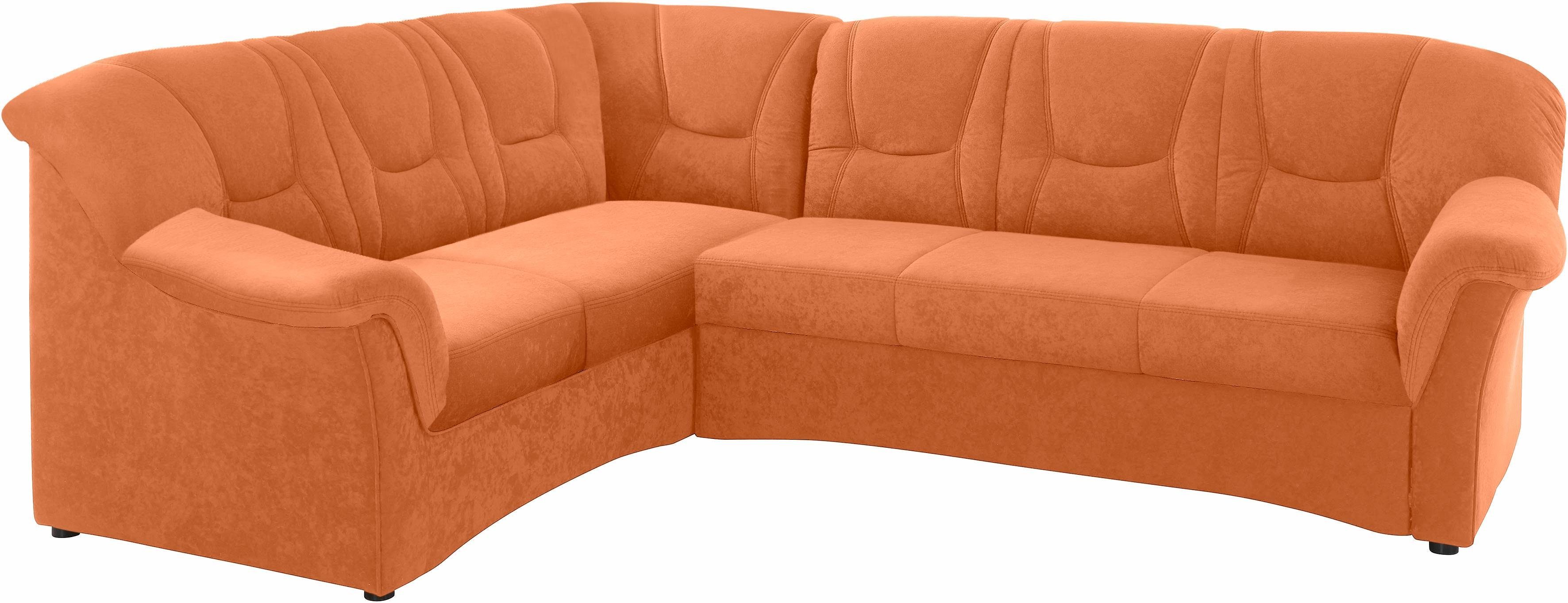 DOMO collection Ecksofa Sarafina zeitlos&bequem, optional mit Federkern, Breite 240cm, L-Form, wahlweise mit Bettfunktion
