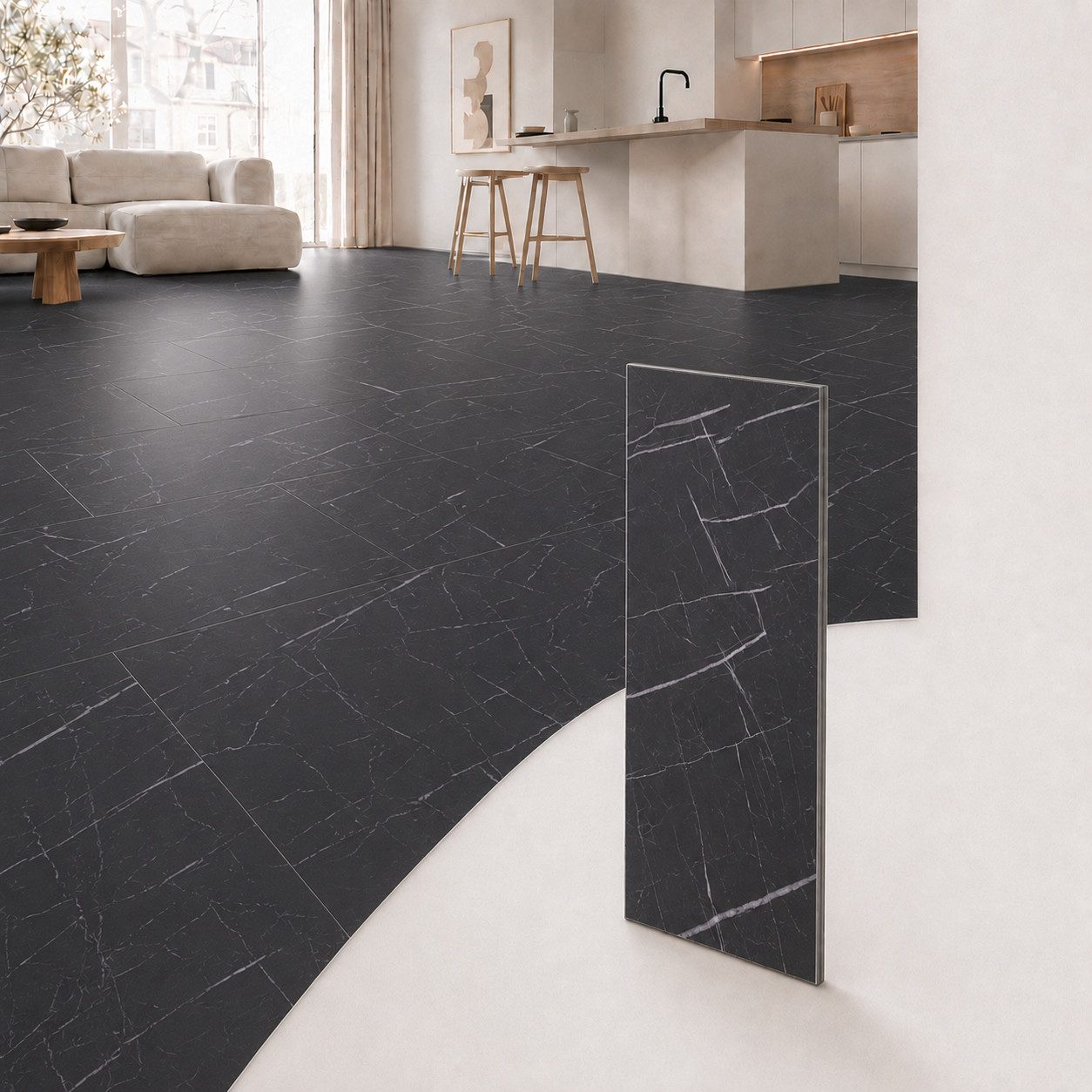 Berti Graf Designboden SPC Klick-Vinylboden 4 mm, 60 x 30 cm, wasserfest, antistatisch, pflegeleicht, kleberfrei, für Badezimmer