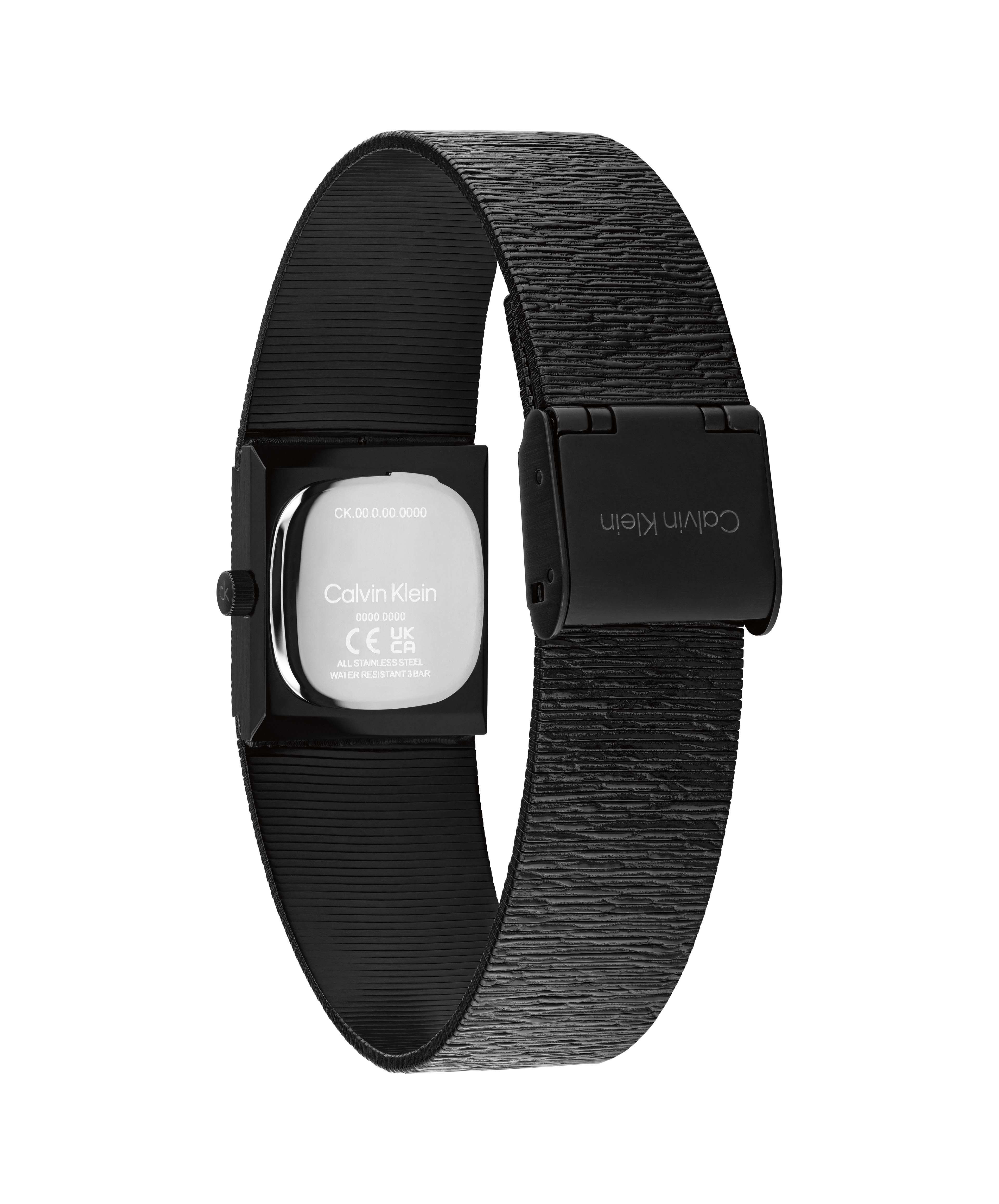 Calvin Klein Quarzuhr SOPHISTICATED SQUARE 25100180, Armbanduhr, Damenuhr, Edelstahlarmband, analog