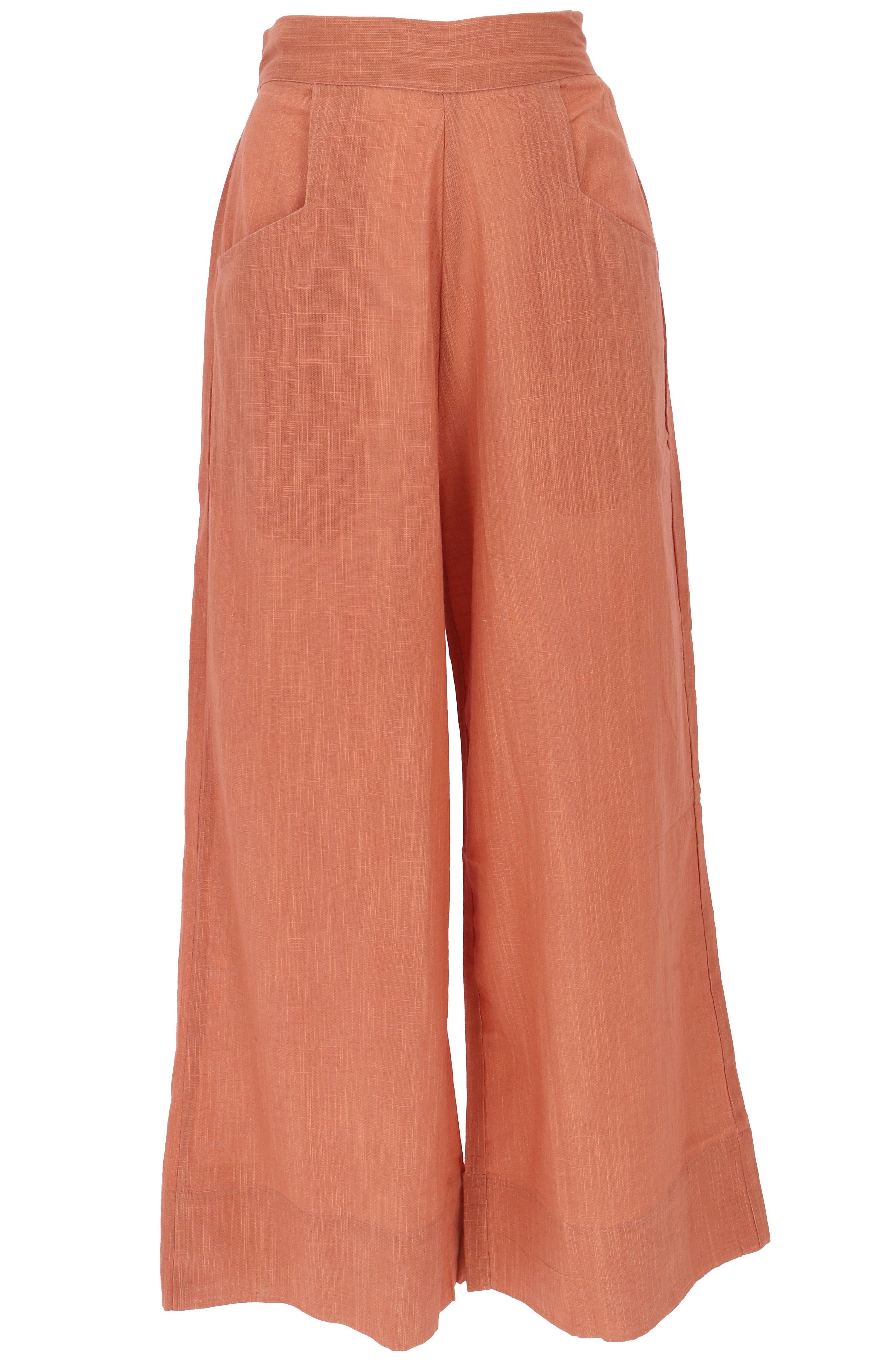 Guru-Shop Relaxhose Boho Baumwollhose mit hohem Bund, bequeme.. Boho, alternative Bekleidung