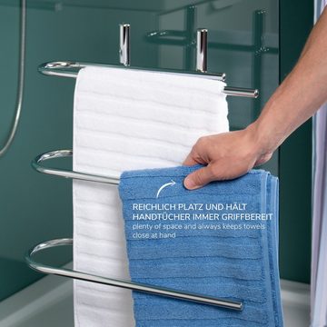 bremermann Handtuchhalter Handtuchhalter mit 3 Handtuchstangen aus Metall, verchromt
