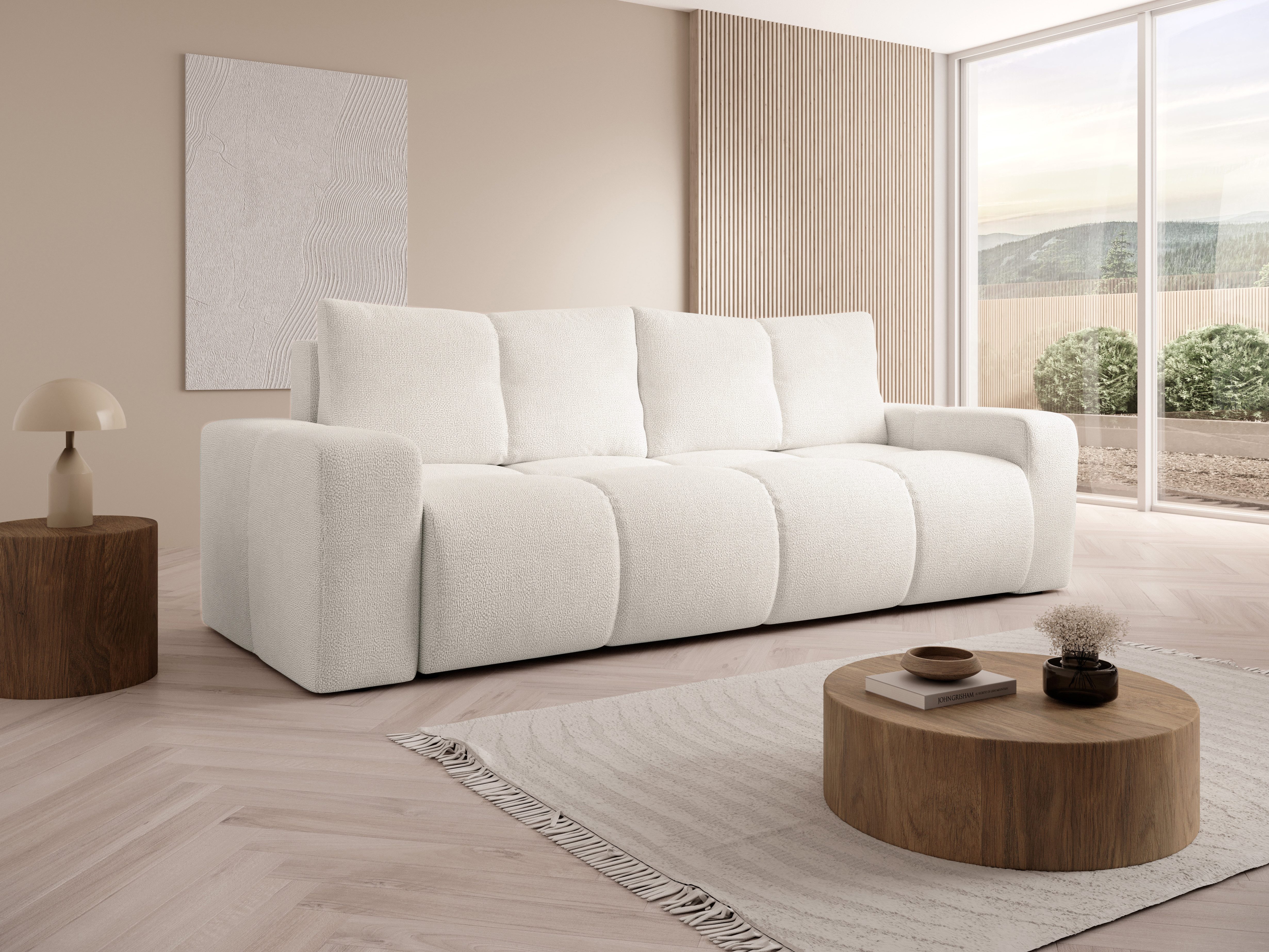 Compleo Schlafsofa bubble, Breite: 259 cm, Elegant design, Designersofa MOSSA