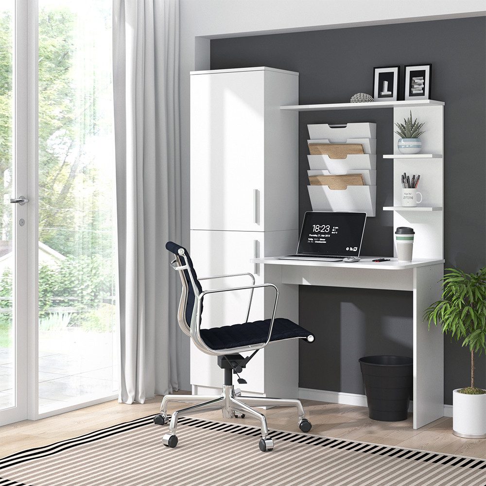 Vicco Schreibtisch Tessa, Weiß, 122.9 x 52 cm (1-St)