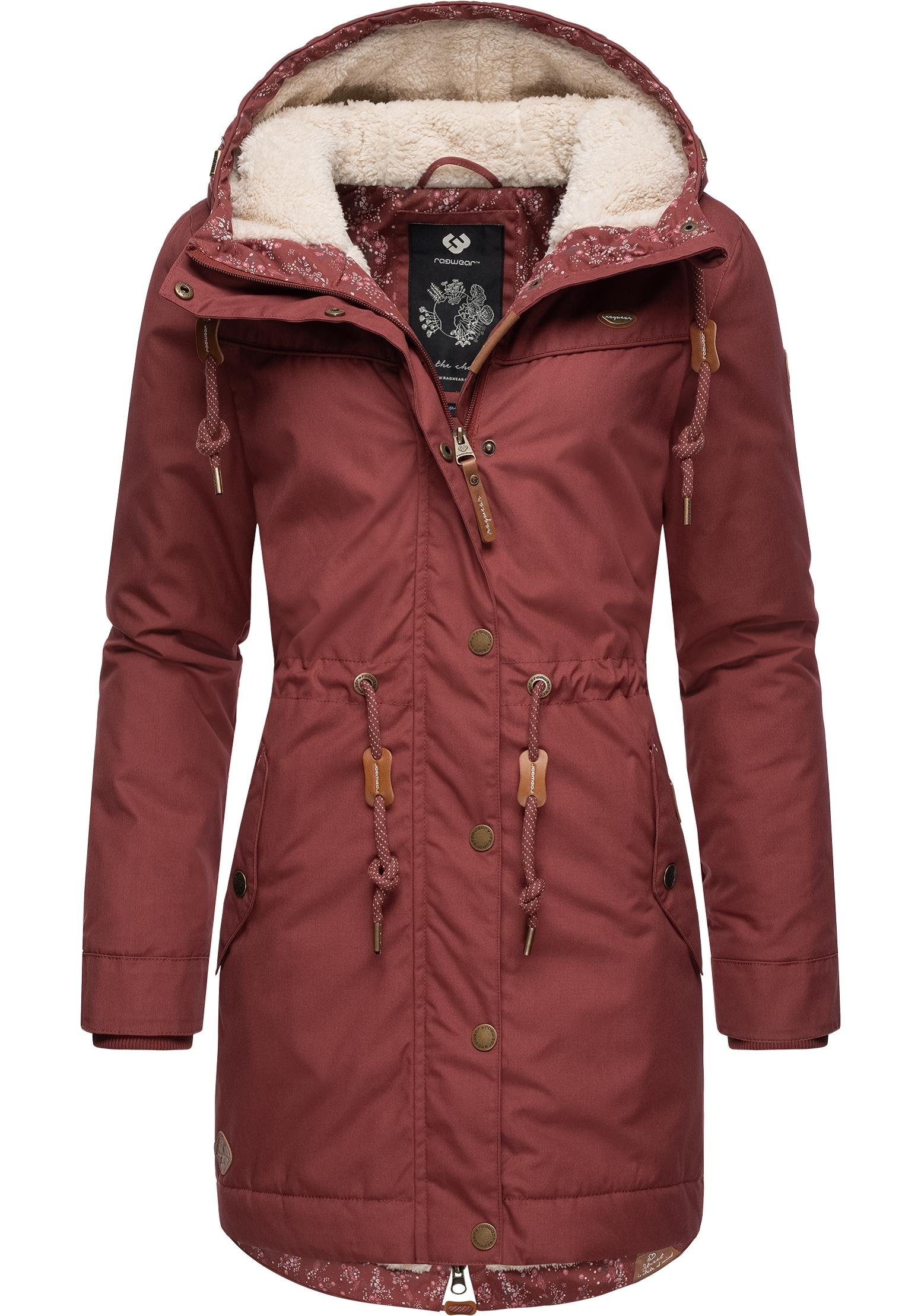 Winterjacke Parka Kurzmantel Damen Ragwear terra Kapuze YM-Canny stylischer mit