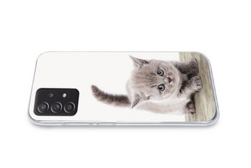 MuchoWow Handyhülle Kätzchen - Katze - Haustiere - Jungen - Kinder - Mädchen, Phone Case, Handyhülle Samsung Galaxy A53, Silikon, Schutzhülle