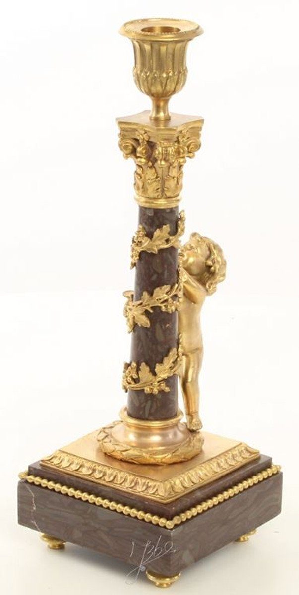 Deko Jugendstil Padrino Casa Barock - x / Gold H. 11 x cm Schwarz Jugendstil Set Kerzenhalter 12,4 Kerzenhalter 31,5 &