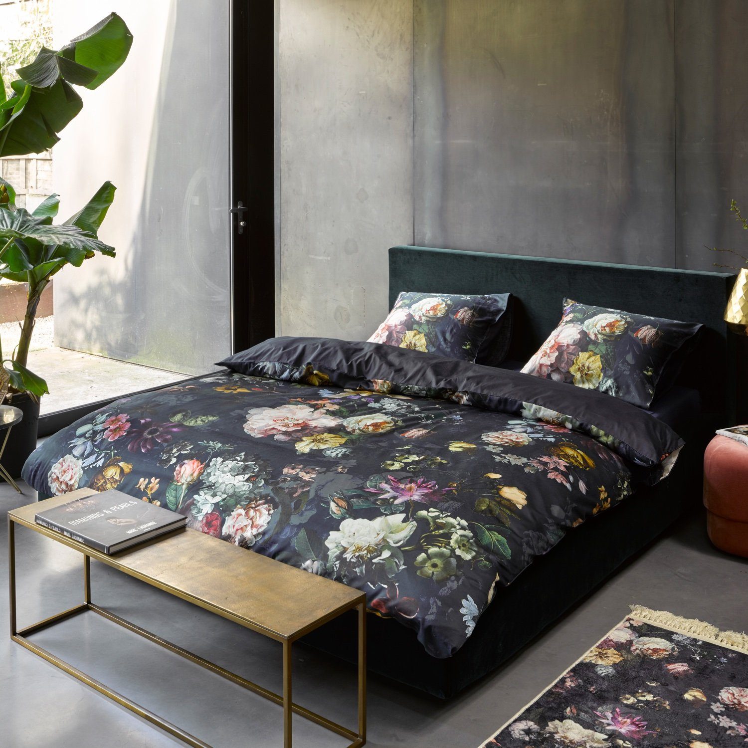 Essenza Bettwäsche Fleur Nightblue Satin, Satin, günstig online kaufen