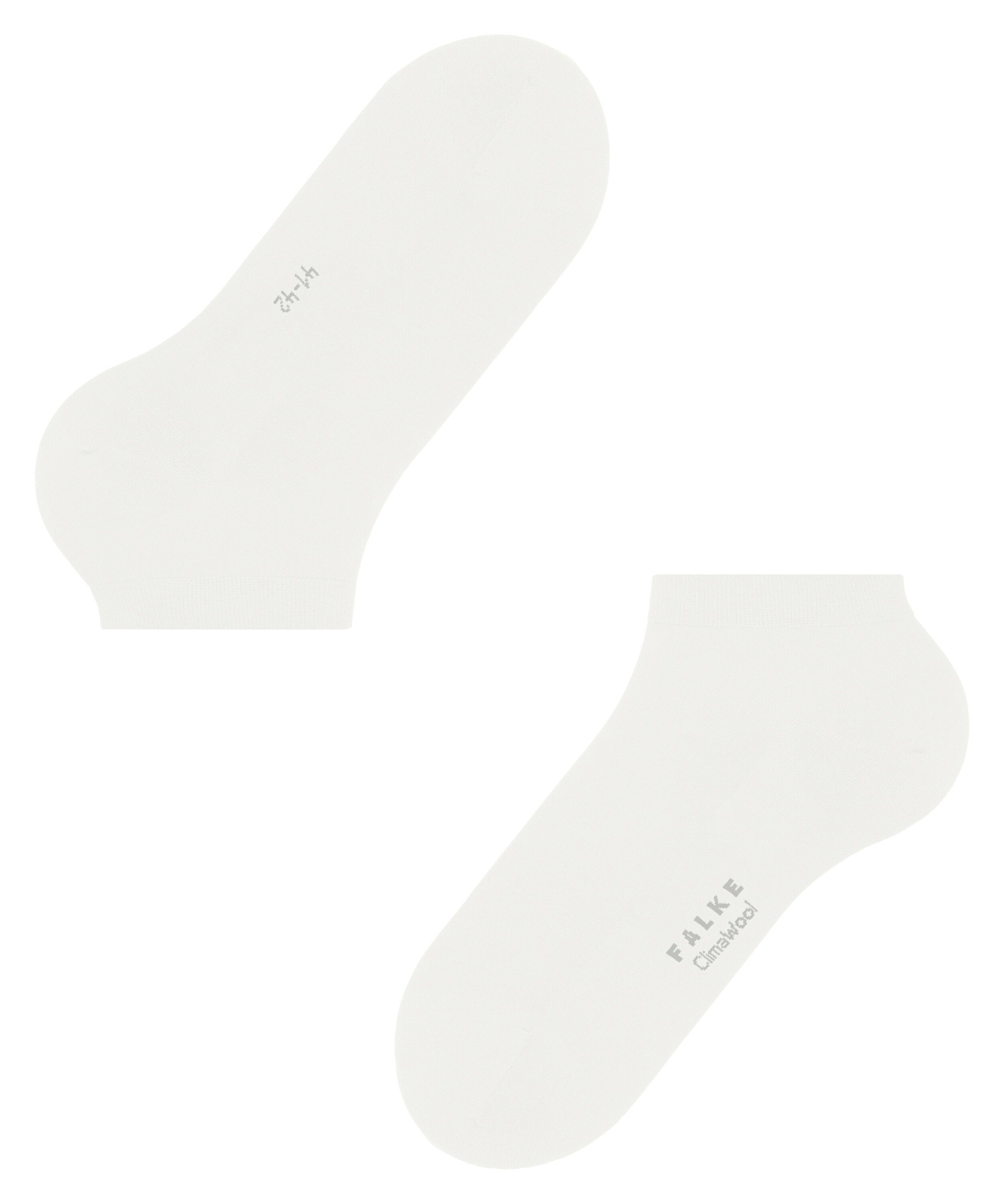 mit nachhaltigem (2040) FALKE ClimaWool Sneakersocken off-white (1-Paar) Garn