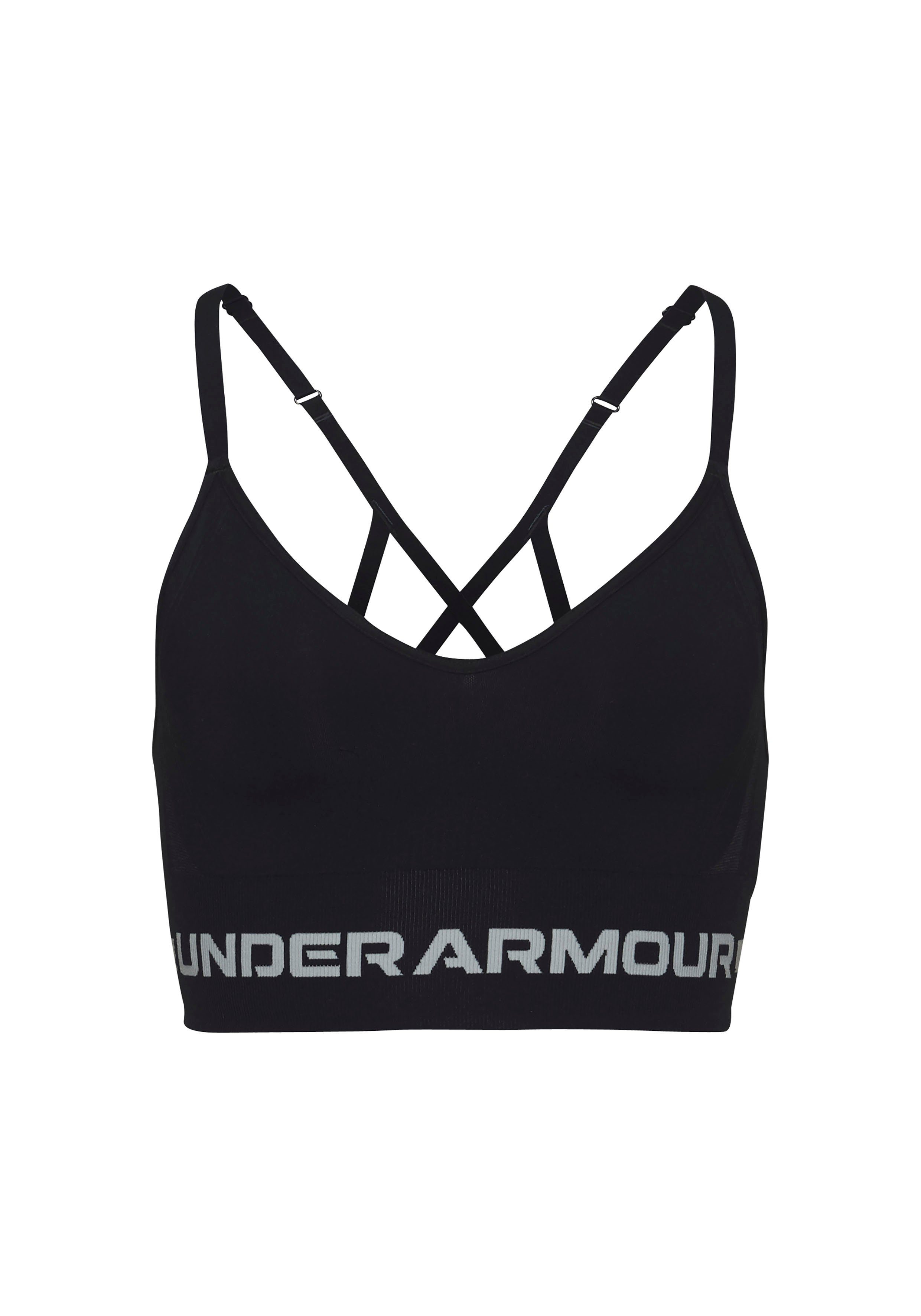 LONG Sport-BH SEAMLESS Under BRA UA schwarz Armour® LOW