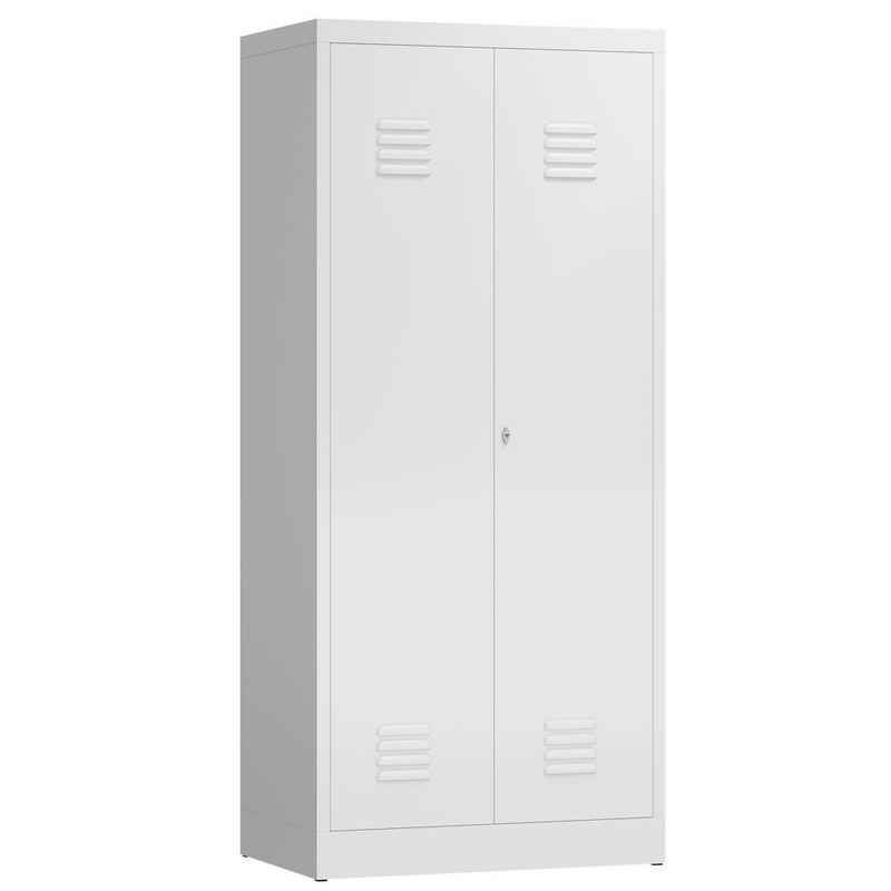 Steelboxx Mehrzweckschrank ClassiX Mehrzweckspind, 2 Abteile, 1800 x 800 x 500 mm (1-St) Komplett verschweißt und montiert - keine Montage erforderlich