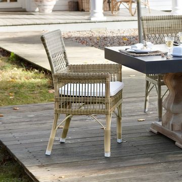 Mirabeau Gartenstuhl Stuhl mit Armlehne Taunton braun/creme