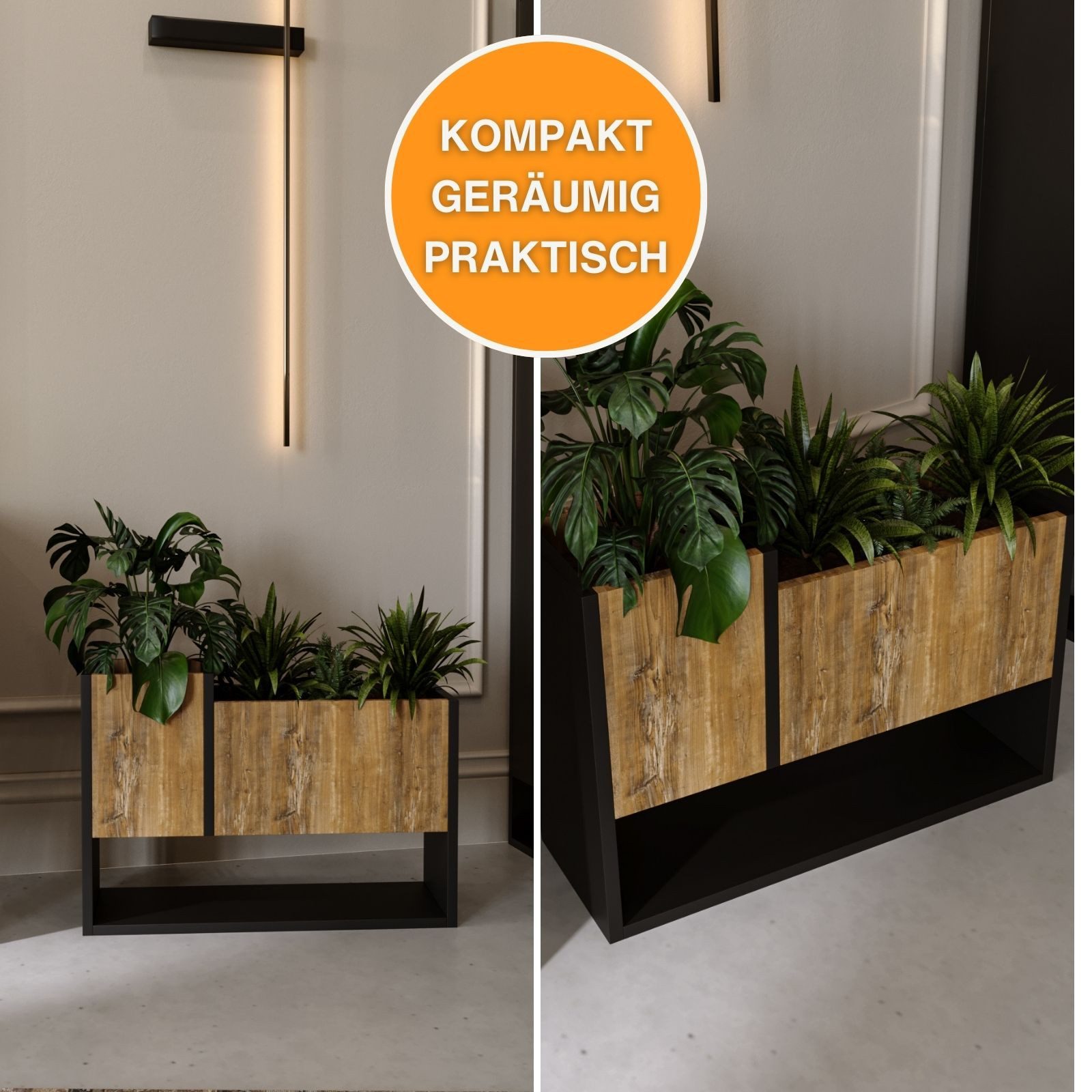 CraftPAK Blumenständer für Innenräume, Blumenkasten ohne Einsatz, Pflanzkas günstig online kaufen