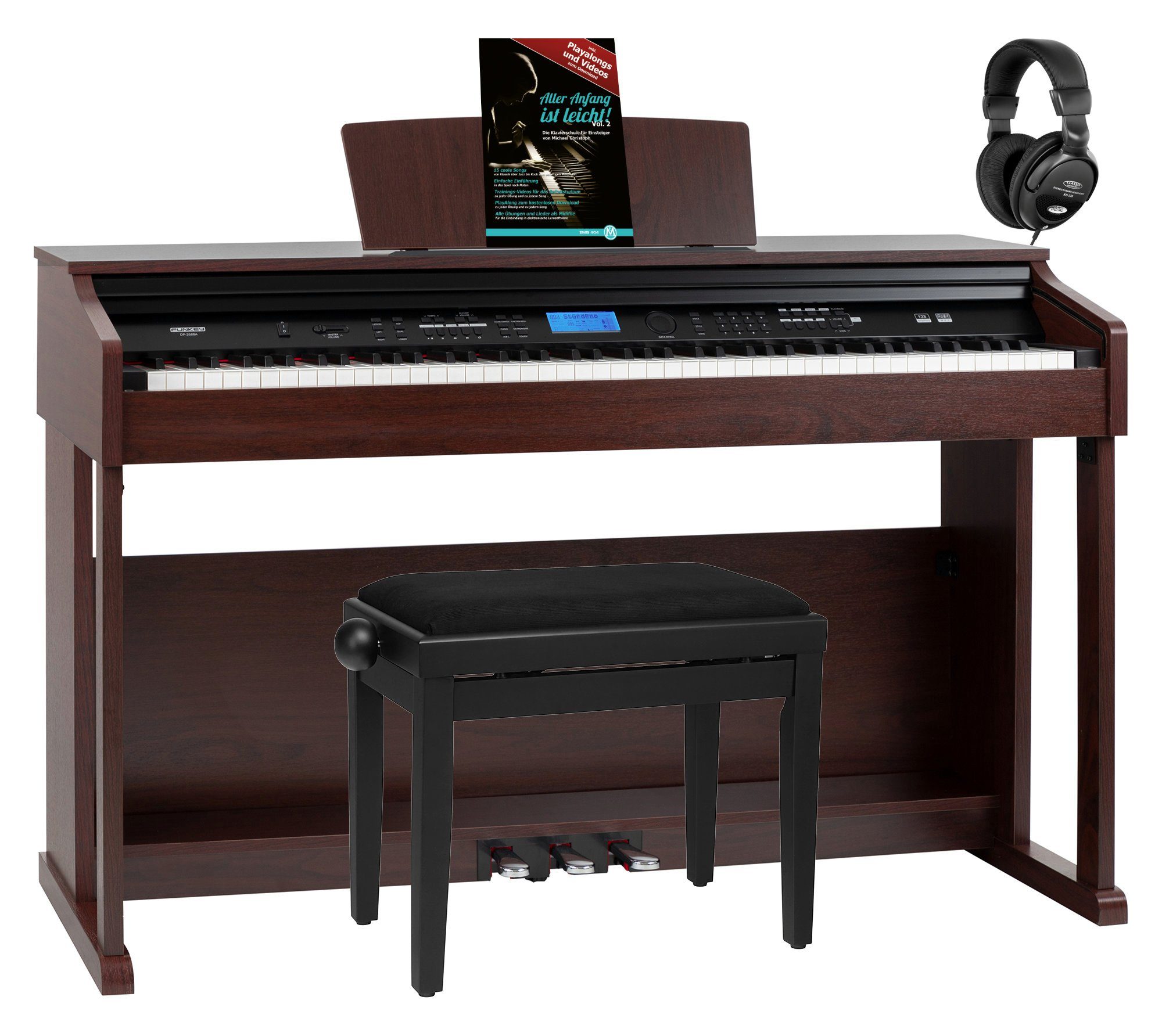 Digitalpiano DP-2688A E-Piano Set - 88 anschlagsdynamische Tasten - Hammermechanik
