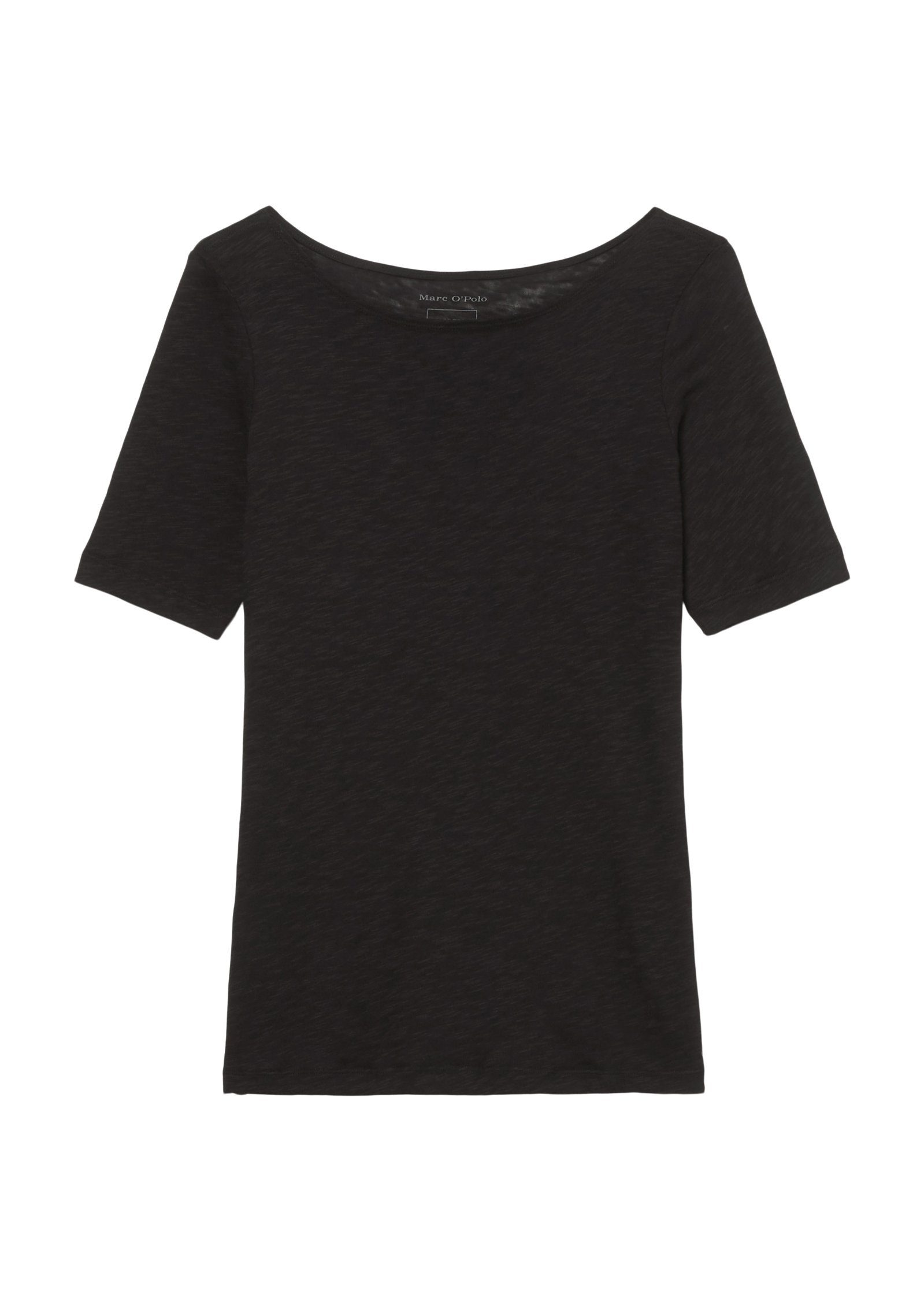 Marc T-shirt, boat-neck short-sleeve, black T-Shirt O'Polo