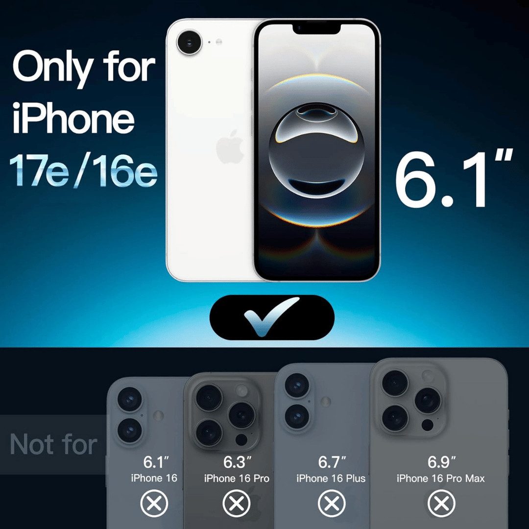 SmartUP Handyhülle + 2X Schutzglas für iPhone 17e Display Panzerglas Panzerfolie Case 9H 6,1 Zoll, kompletter Rundumschutz, MagSafe-Technologie – Bild 2 von 5